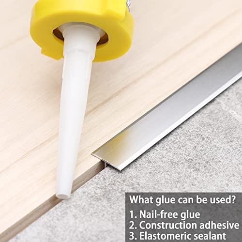 Pcs Aluminum T Molding Trim & Floor Transition 2.9ft x 0.8in 3 Matte Silver
