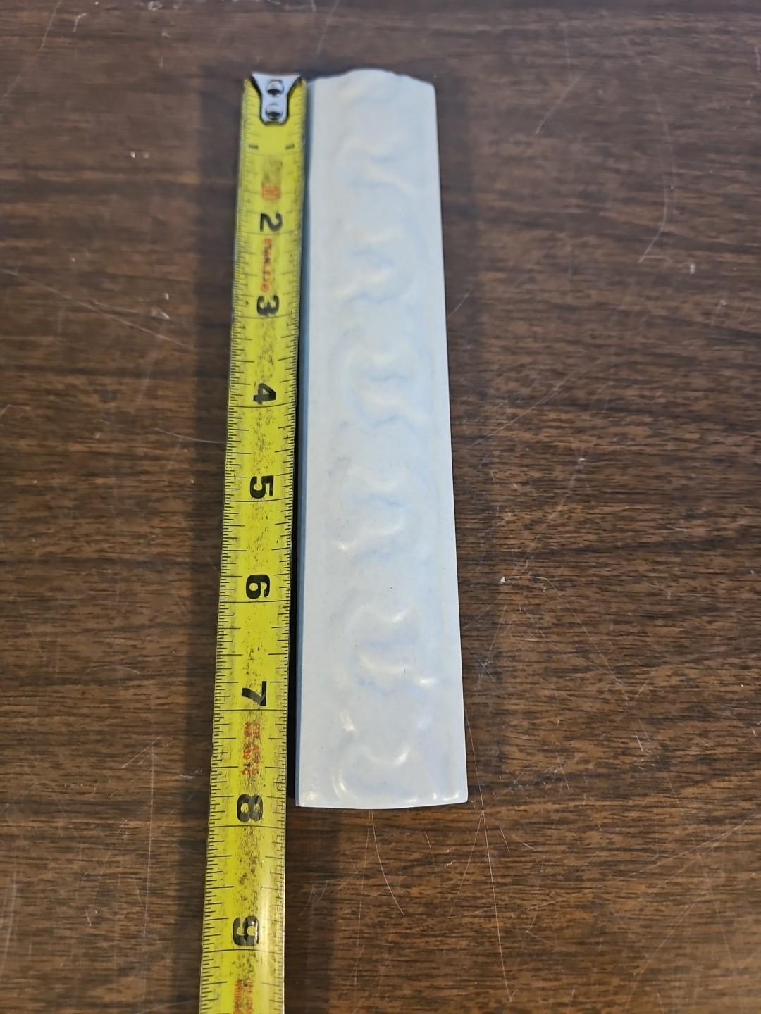 White Fog Tile Trim Laufen LWDL298 Rope Ceramic 8″ Long 6 Pieces Per Box