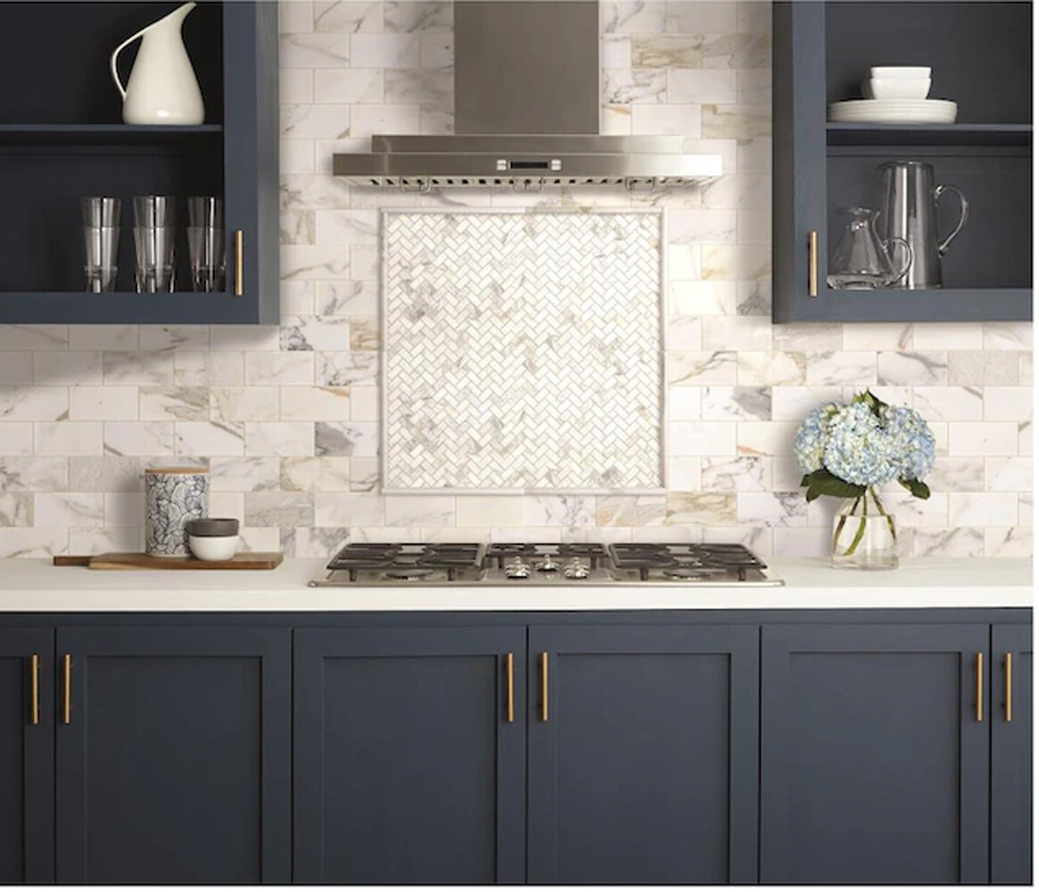 Calacatta Gold White Marble Honed Natural Stone 3×6 Subway Tile Wall Floor