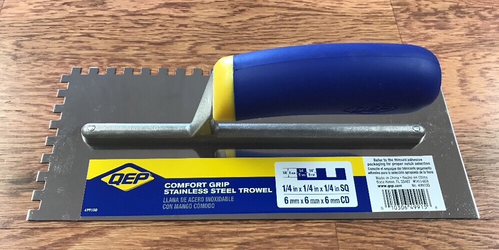 QEP 11″ Tile Flooring Trowel for Schluter DITRA-XL 1/4″ x 1/4″ x 1/4″
