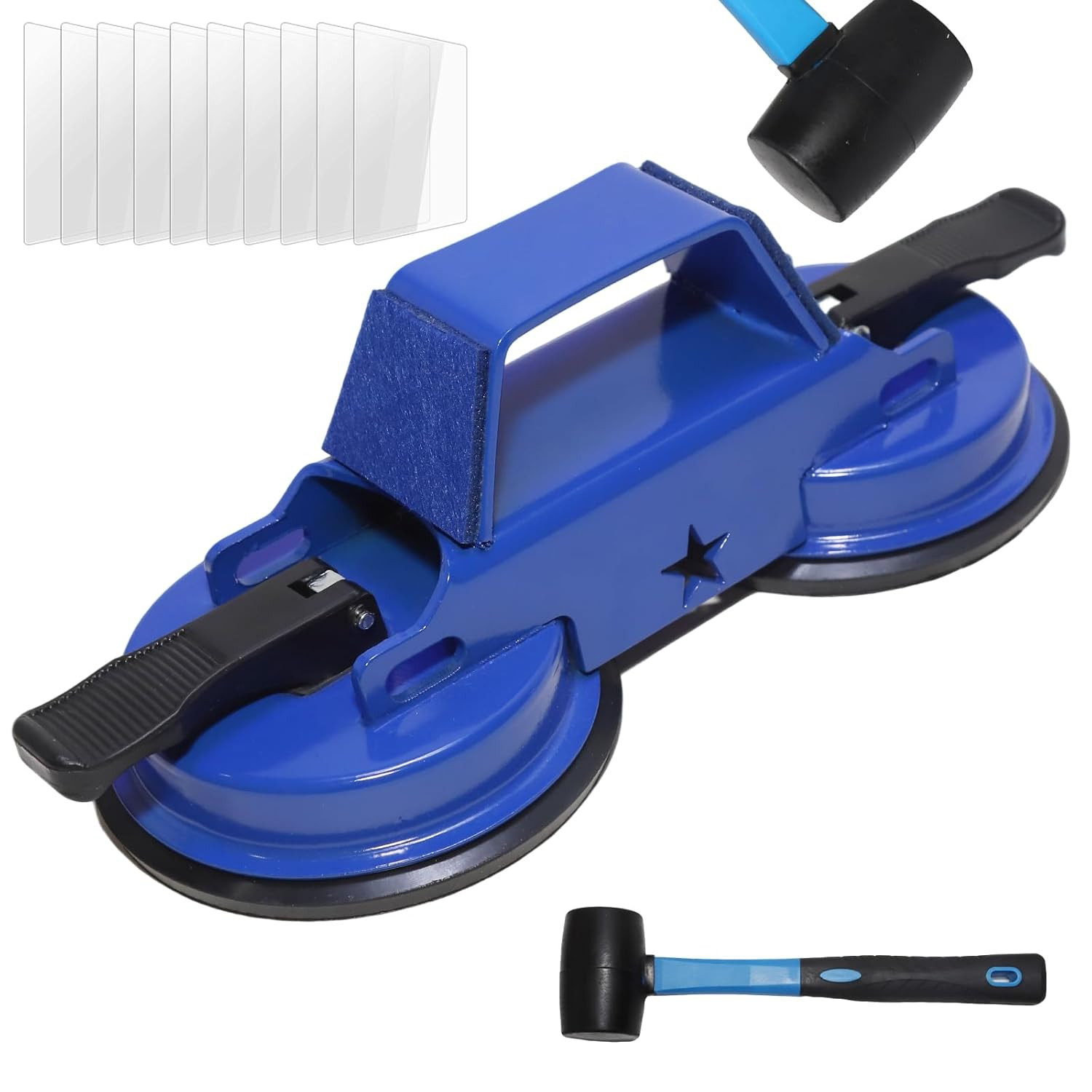 Heavy Duty Floor Gap Fixer Tool – 45° Striking Surface with Dual Suction Cup
