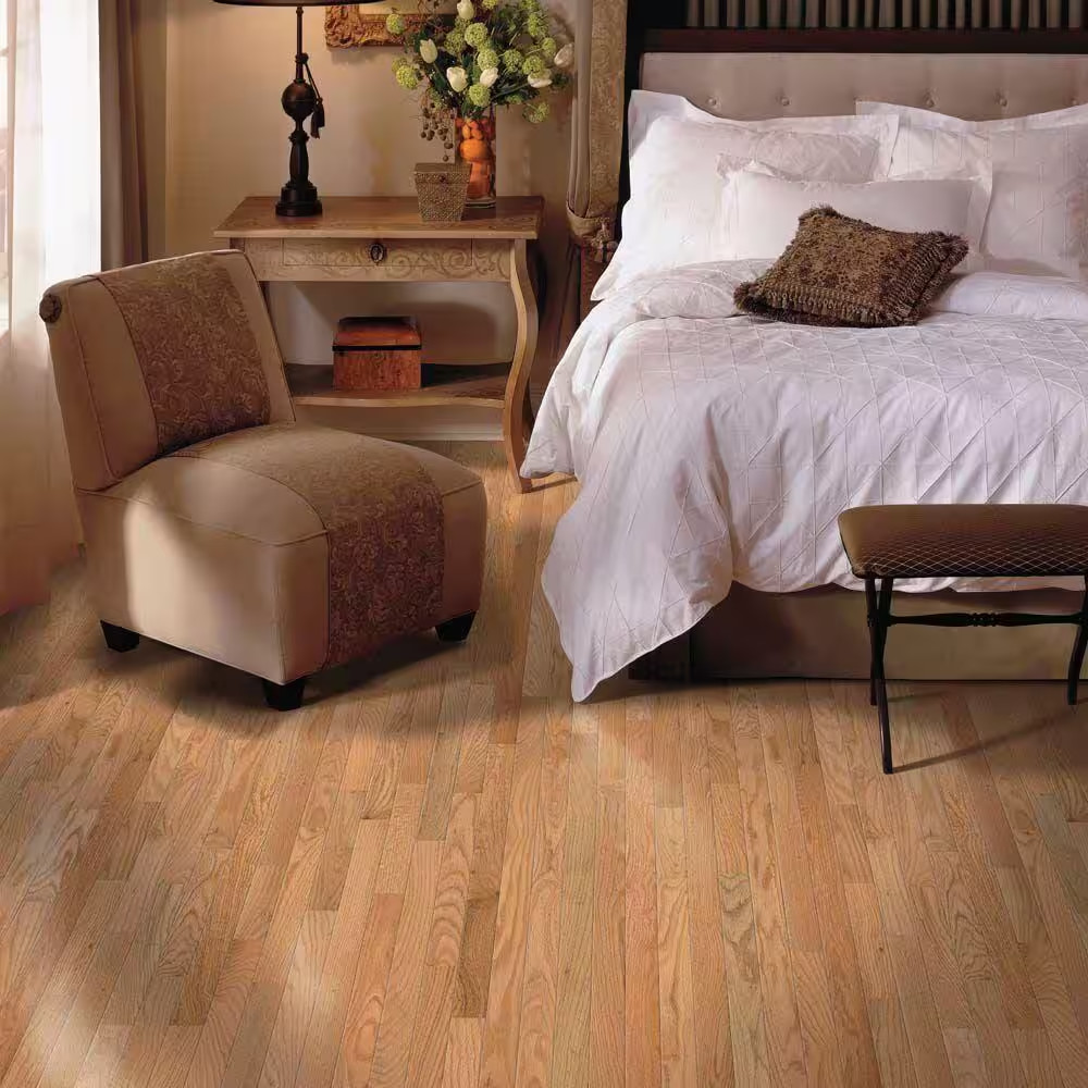 American Home Natural Oak 3/4 In. T X 2-1/4 In. W Smooth Solid Hardwood Flooring