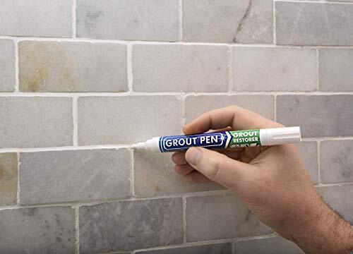 Grout Pen White Tile Paint Marker: Waterproof, Sealer Pens, Narrow 5mm Tip (7mL)