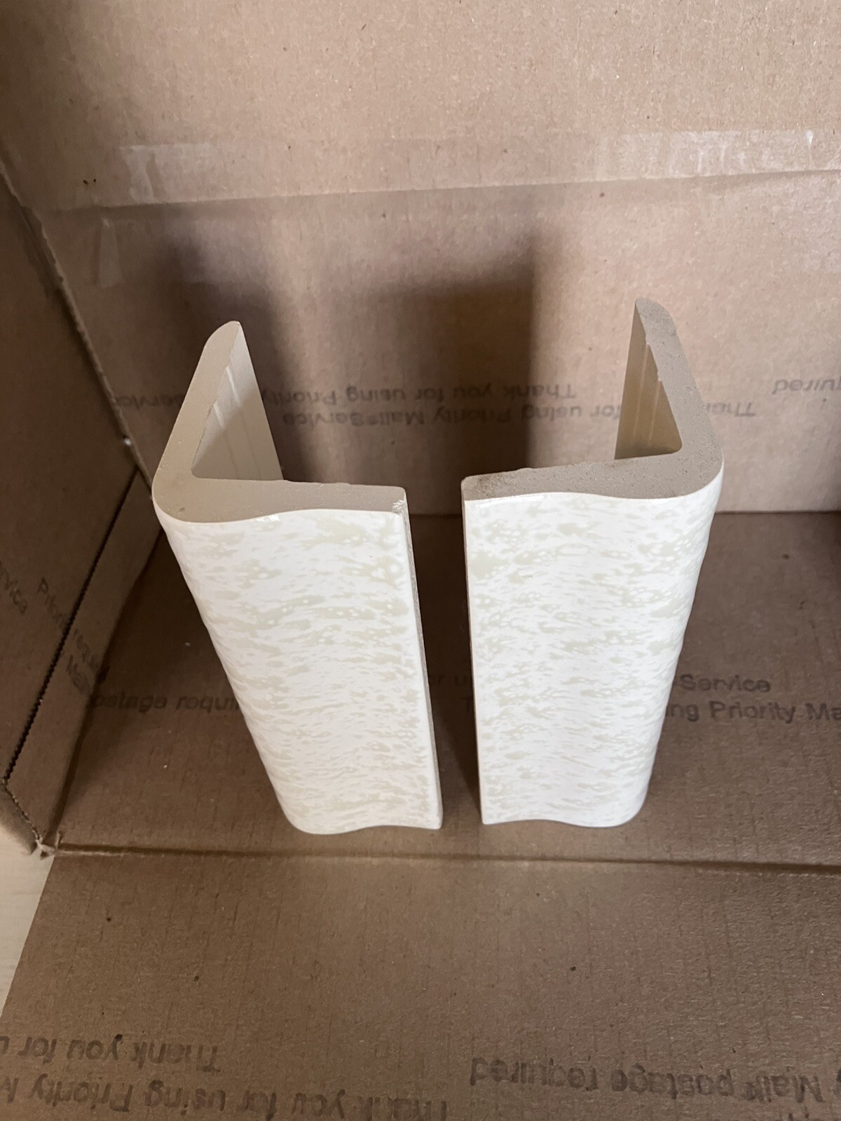 2 Pc’sDiscontinued Dal tile Mayan Grey bumpy splatter dapple dimple V- Cap