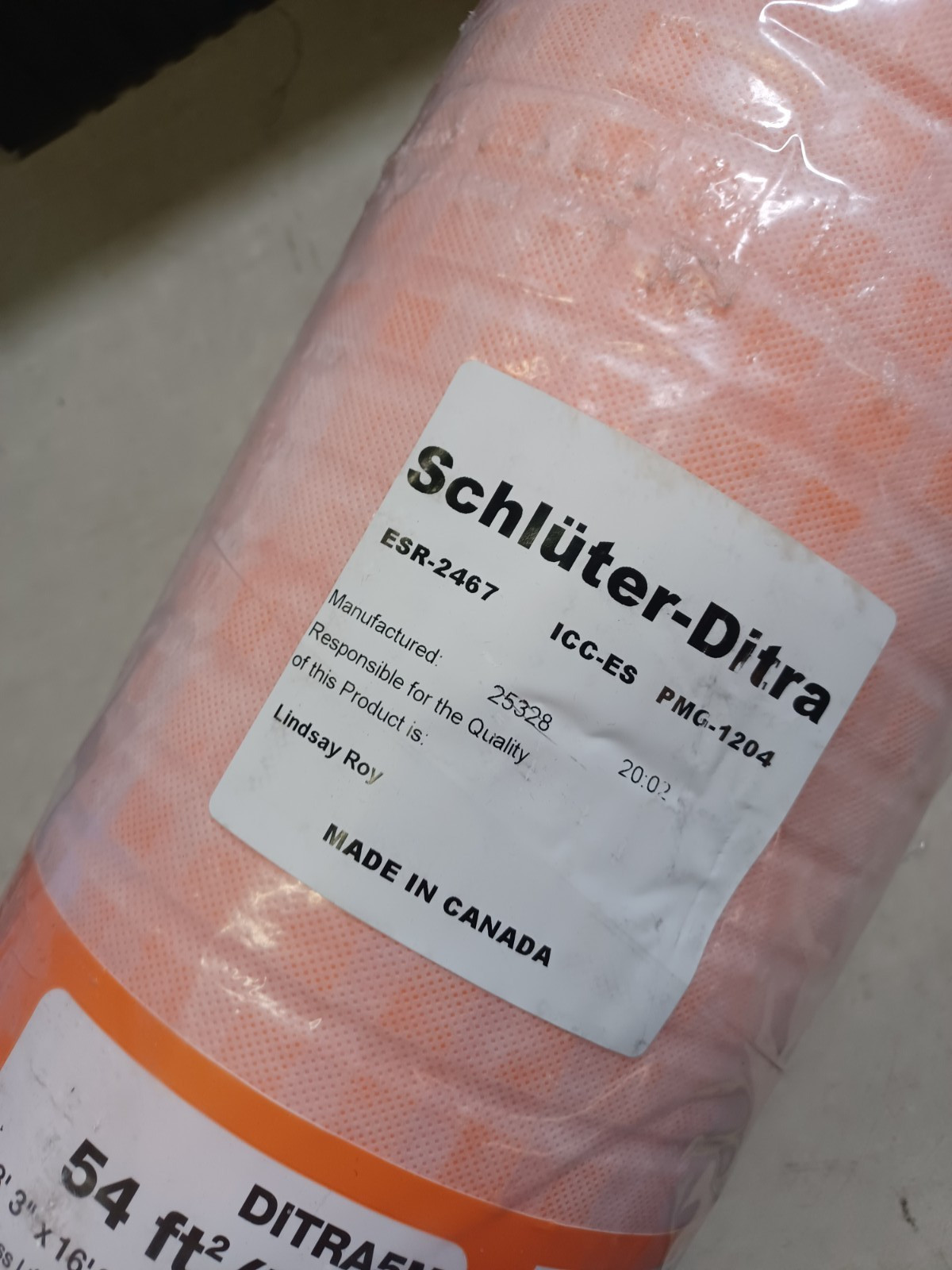 Schluter DITRA Uncoupling Membrane Roll – 54 SqFt ESR-2467