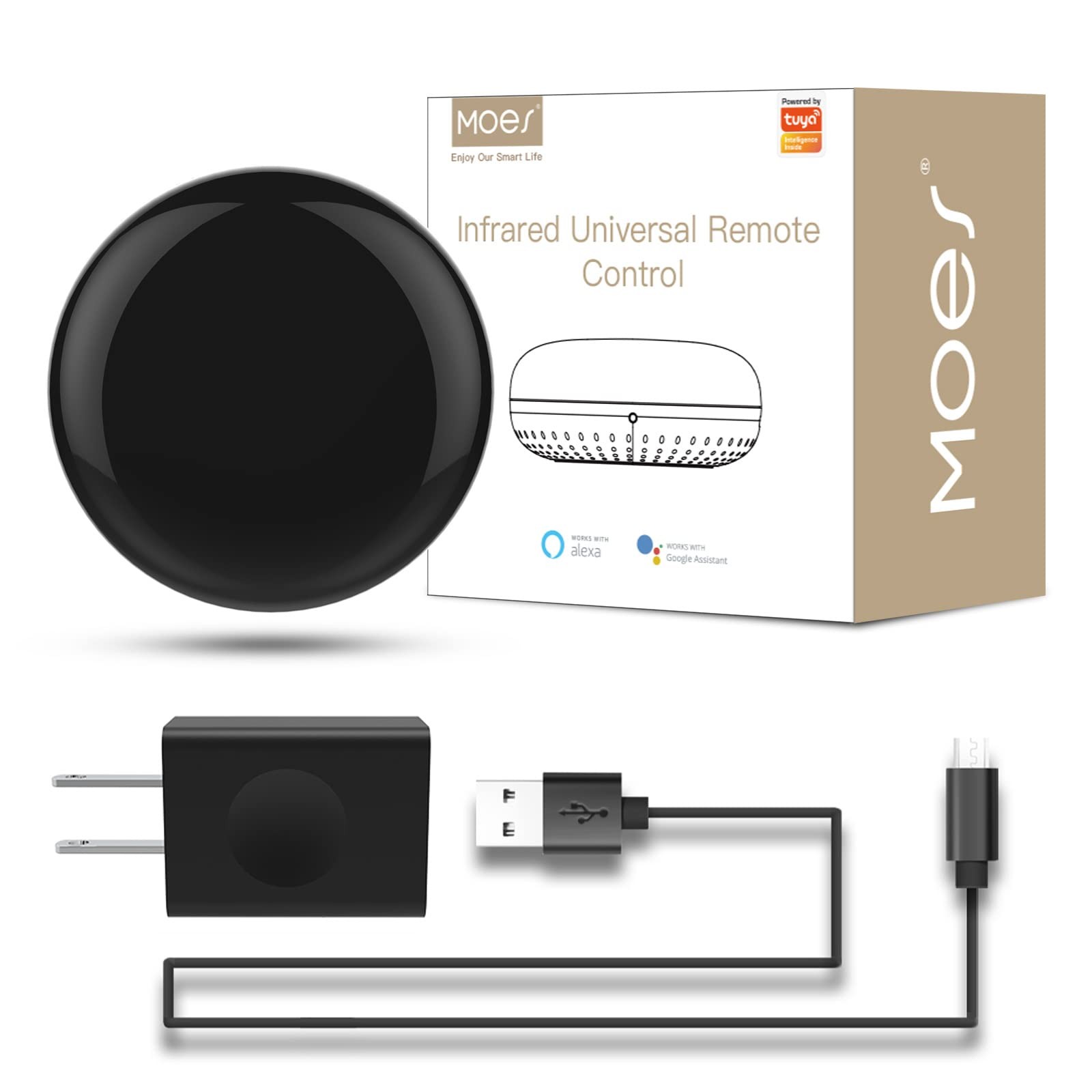 MOES WiFi Smart IR Remote Controller Home Standard, IR+USB+Cable
