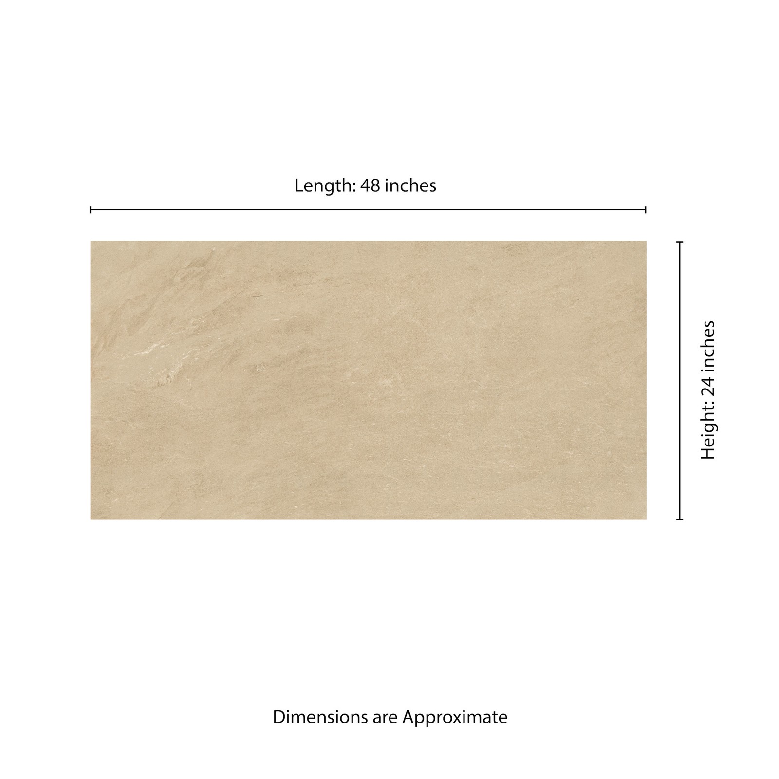 Ackland AKNPTNOR24X48-CA Norrin Cinder 24 in. x 48 in. Quartzite – Off White