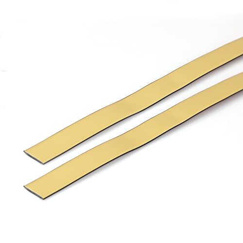 Gold Metallic Wall Molding Peel and Stick Trim for Wall Mirror Frame, 1/2″x16.4′