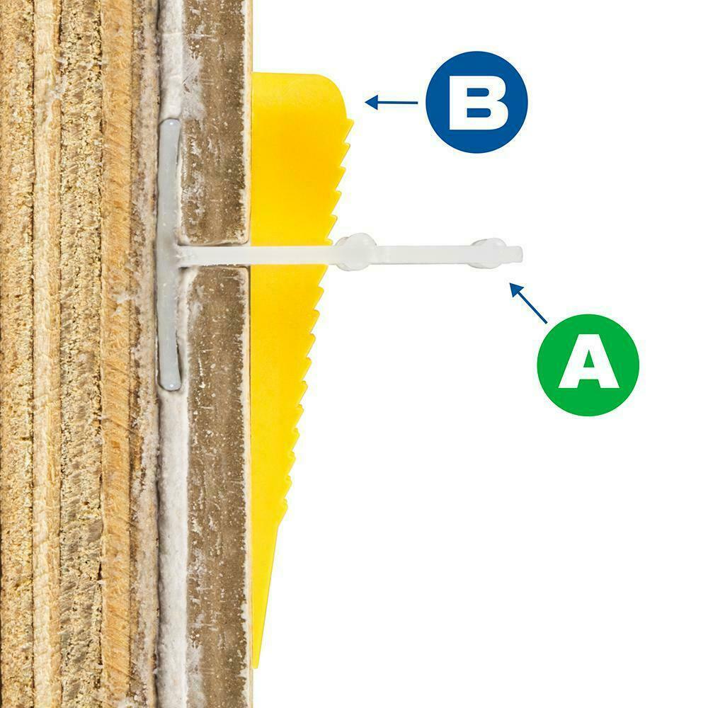 QEP LASH Curved Floor Tile Leveling System Clips Pt A -96-Pack & spacers Pt B