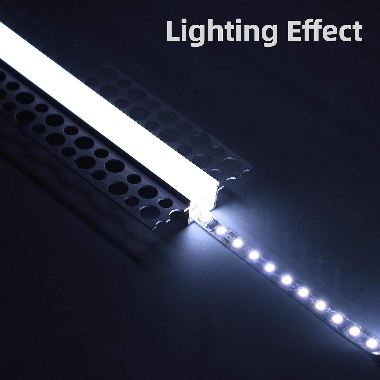 10 Pack Plaster-In Drywall Recessed Led Strip Channel Diffuser 6.6Ft/2Meter Alum
