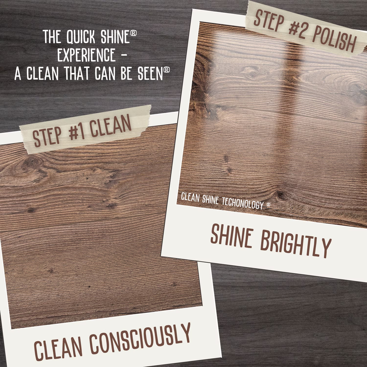 2 Pack Quick Shine Hardwood Floor Luster 64oz PFAS Free Floor Polish and Finish