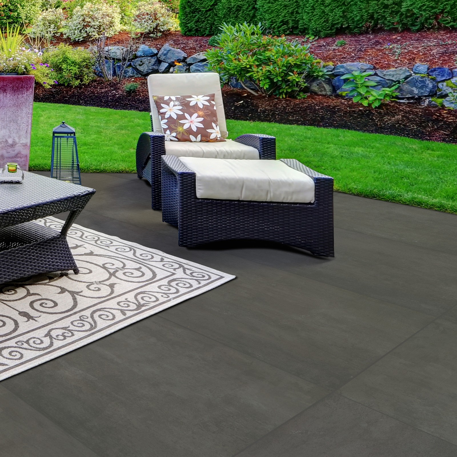 Ackland AKLNPMOD24X24M-CA Modan 24 in. x 24 in. x 0.79 in. Matte – Coal