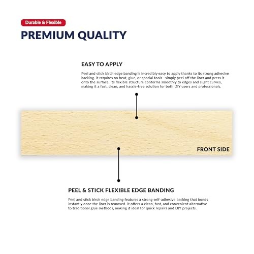 3/4 inch x 25 feet Edge Banding Veneer Tape Peel Stick 3/4 inch x 25 ft Birch
