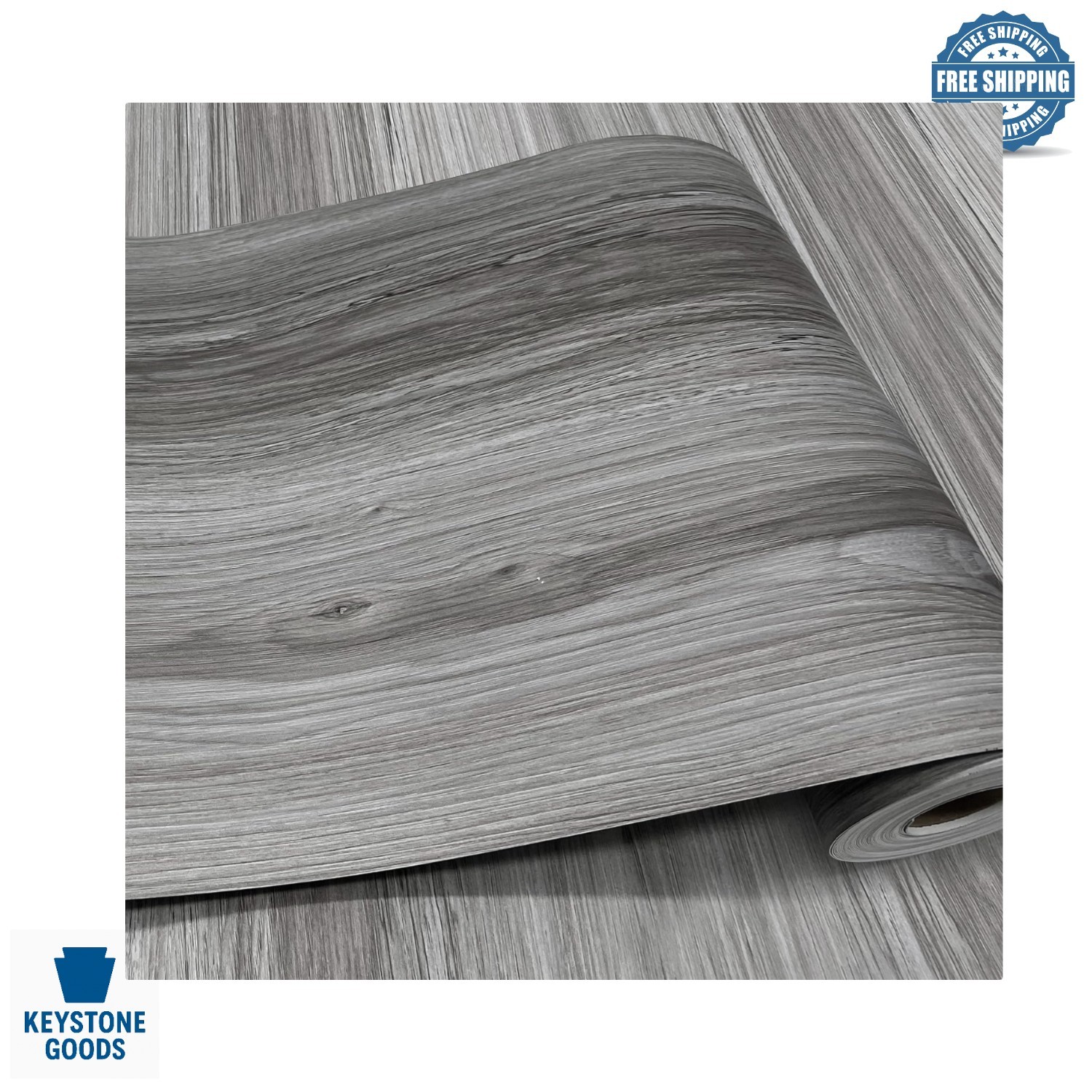 11.8″ Wood Grain Peel & Stick Vinyl Floor Tiles Roll – Waterproof, Non-Slip, …