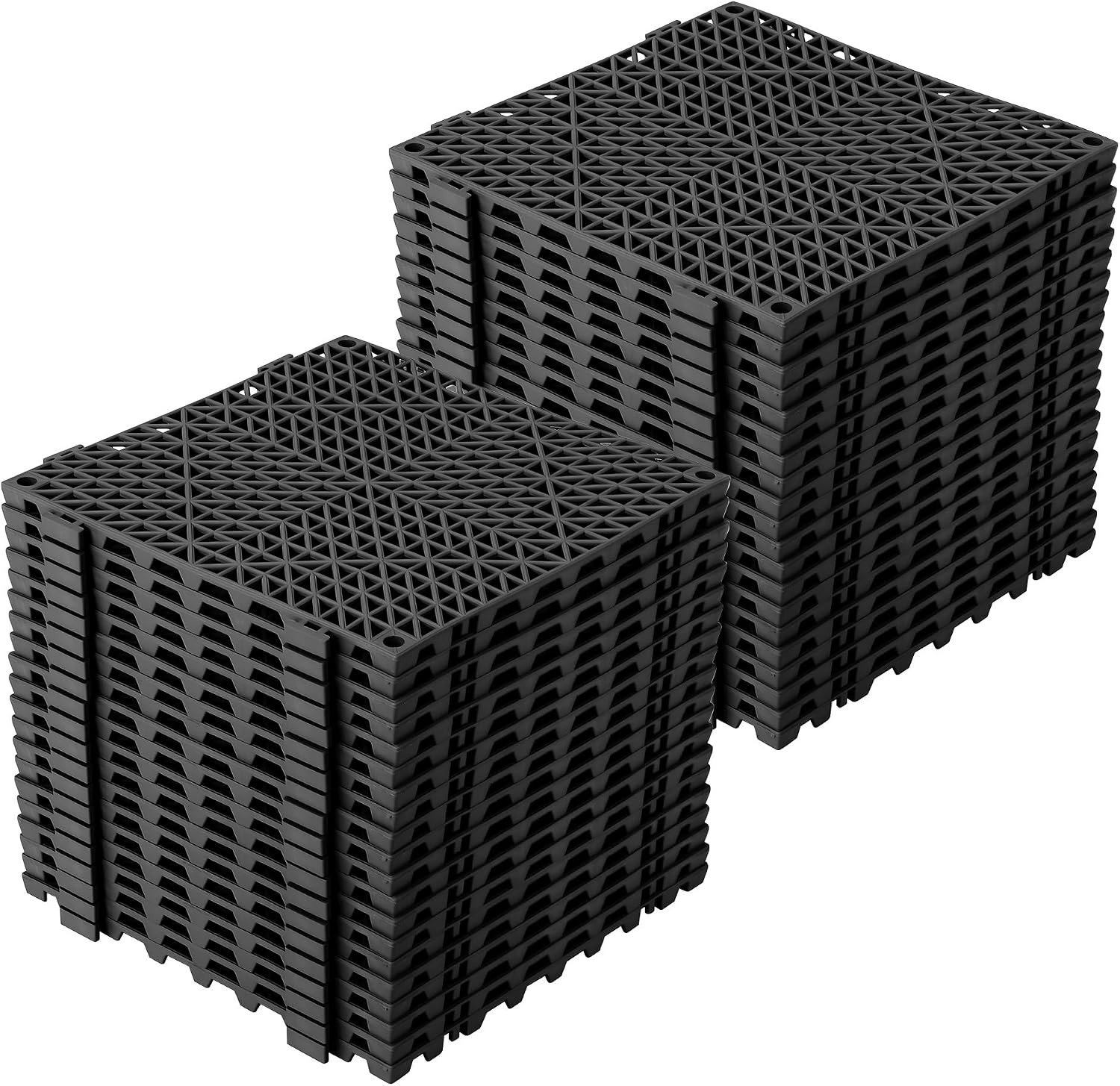 Garage Floor Tiles Interlocking 12×12 in 50 Pack Garage Flooring Tiles Black