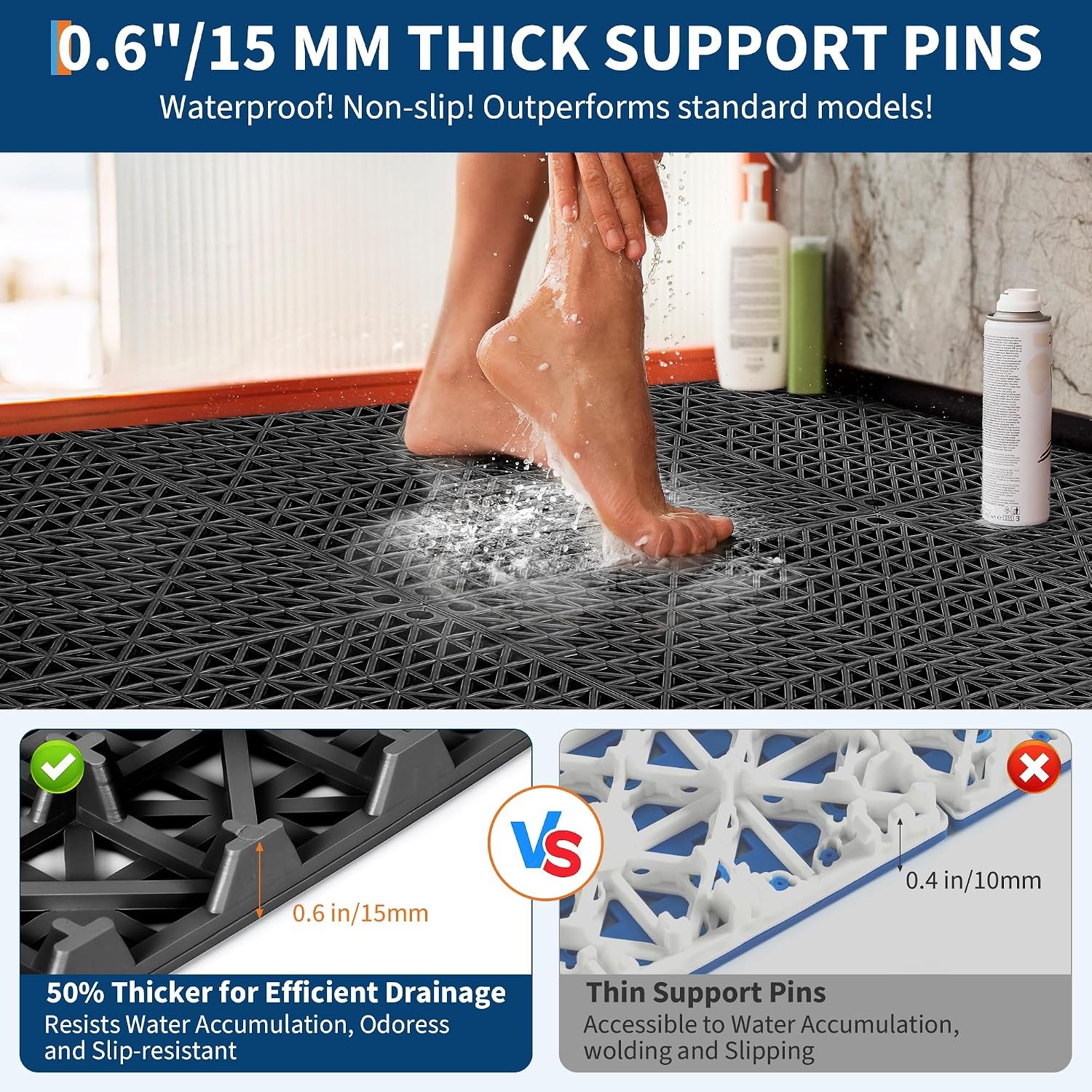 Garage Floor Tiles Interlocking 12×12 in 50 Pack Garage Flooring Tiles Black