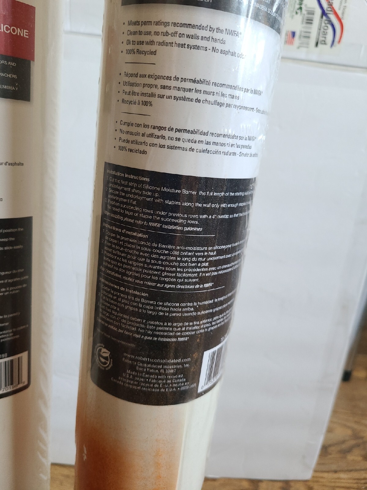 ROBERTS 70-198 Silicone Moisture Barrier 200 sq 31.5 in. x 76.25 ft. Lot of 4