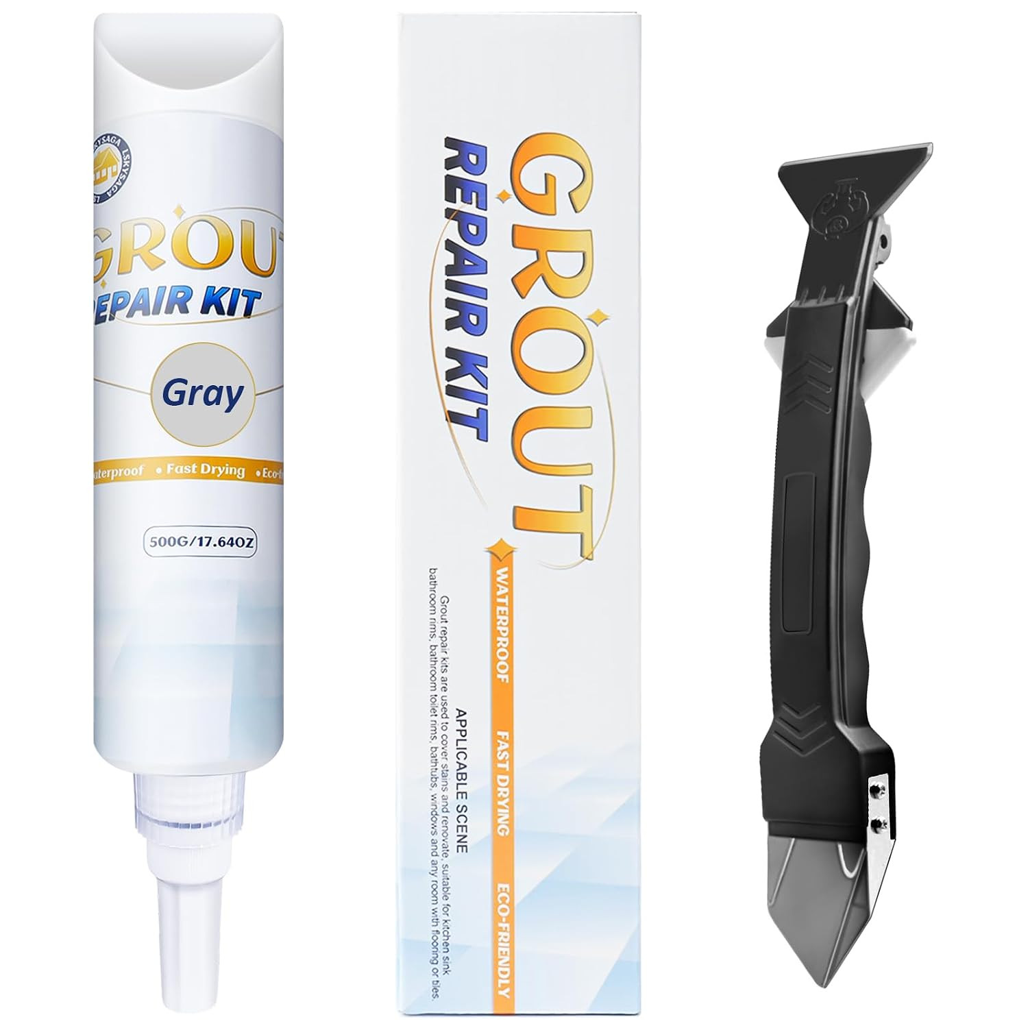 Tile Grout Repair Kit – Grout Filler, Grout Repair Paste with Silicone Trowel…