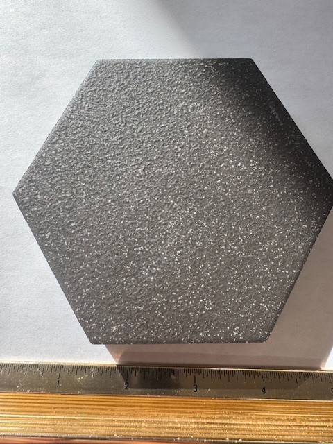 Hexalith Anthracite Hexagon Tile – 4” x 5” – ½” Thick – Commercial / Lab Grade –