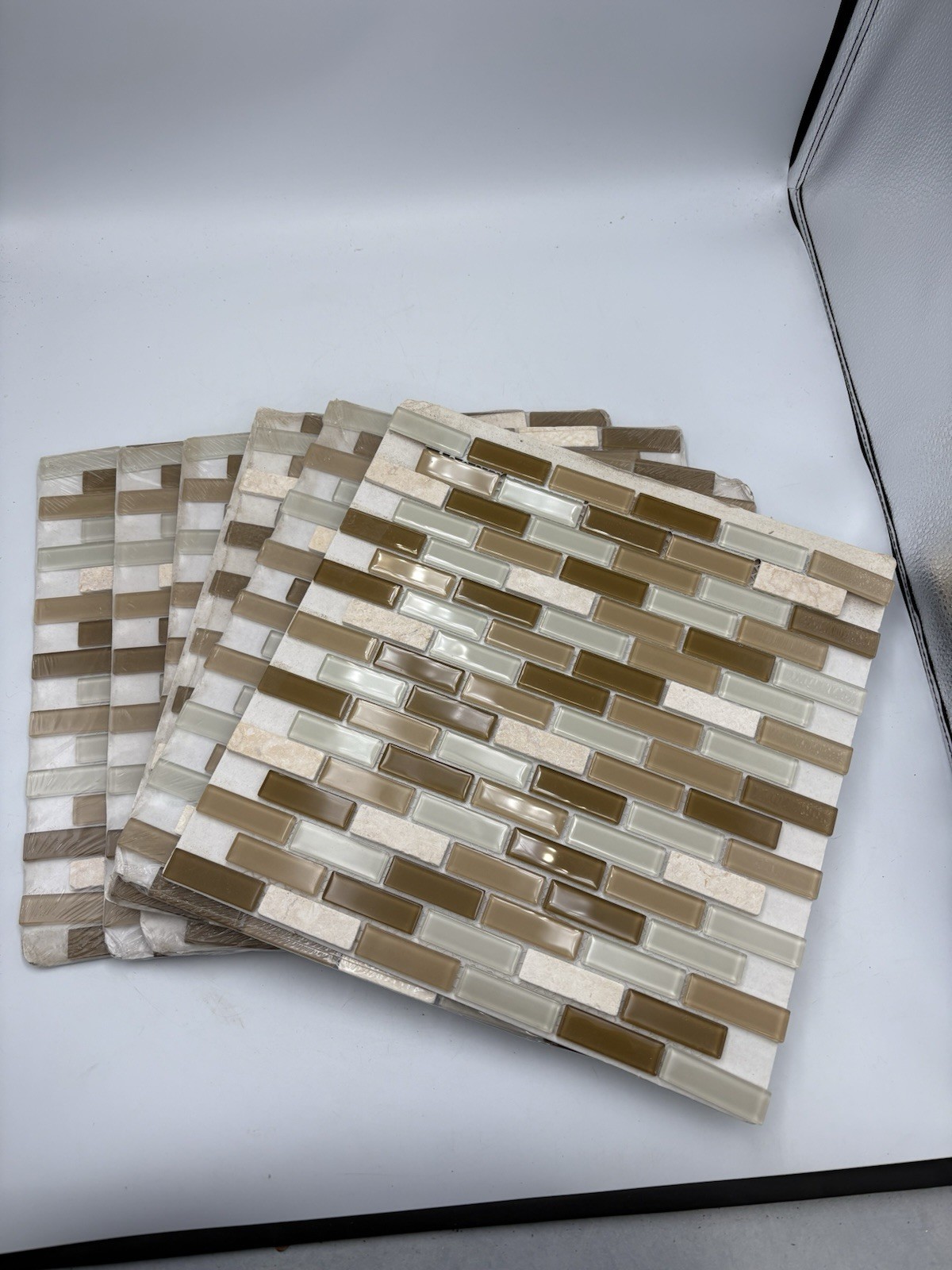 Lot Of 6 Glass Mosaic Tile Sheets 12″x 12″