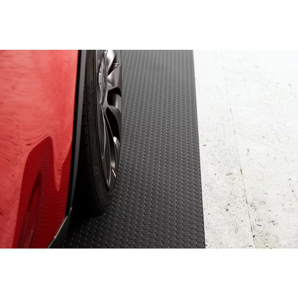 Small Coin 5 Ft. X 10 Ft. Slate Grey Commercial Grade Vinyl Garage Flooring Cove