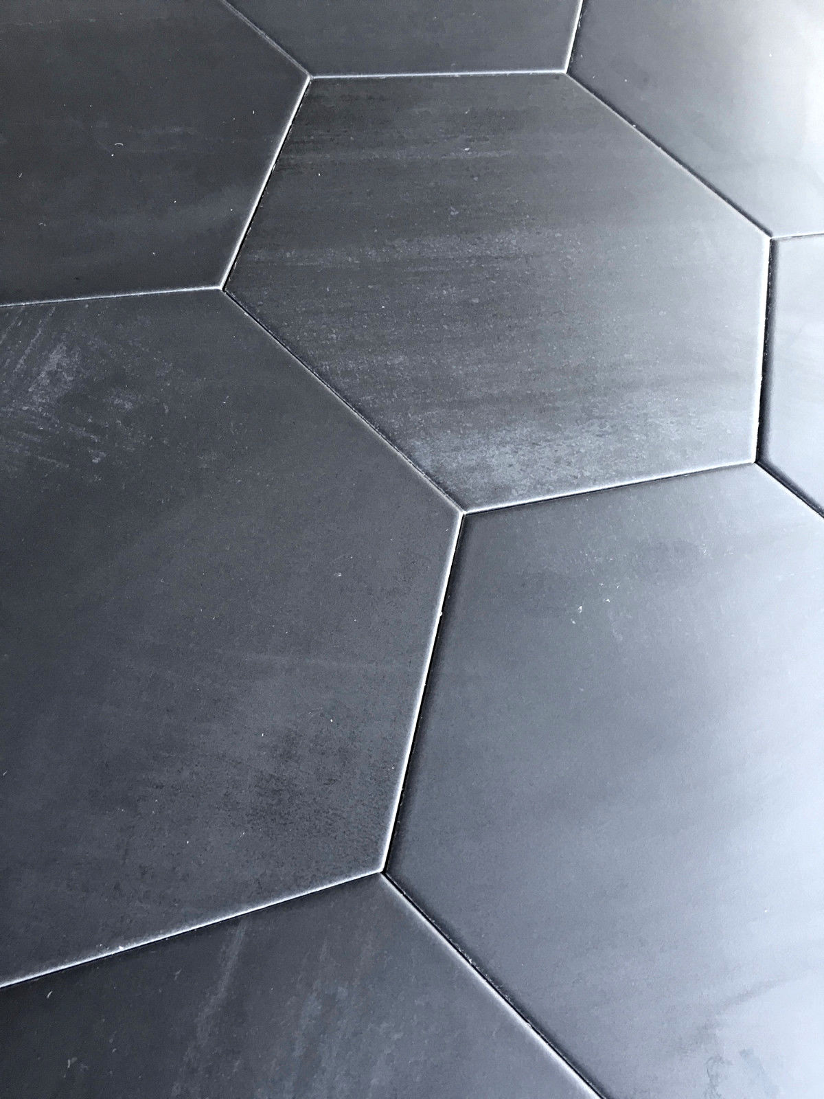 10.2 x11.4 Mama Mia Hexagon Graphite Porcelain Floor Tile (1 PIECE)