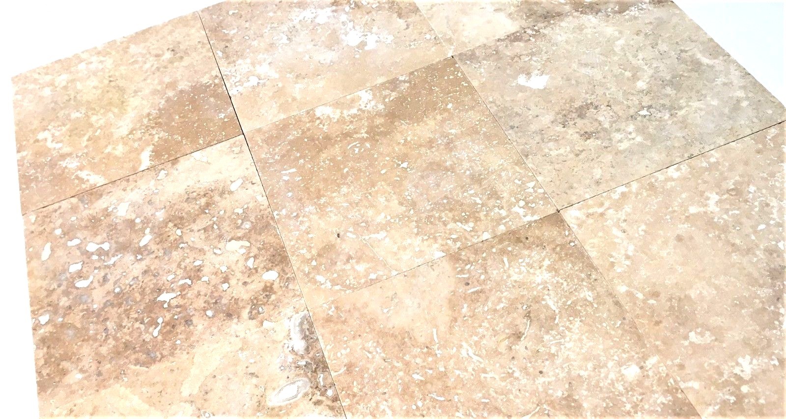 Walnut 4×4 Honed Filled Travertine Tile Backsplash Floor Wall (Sold per Piece)