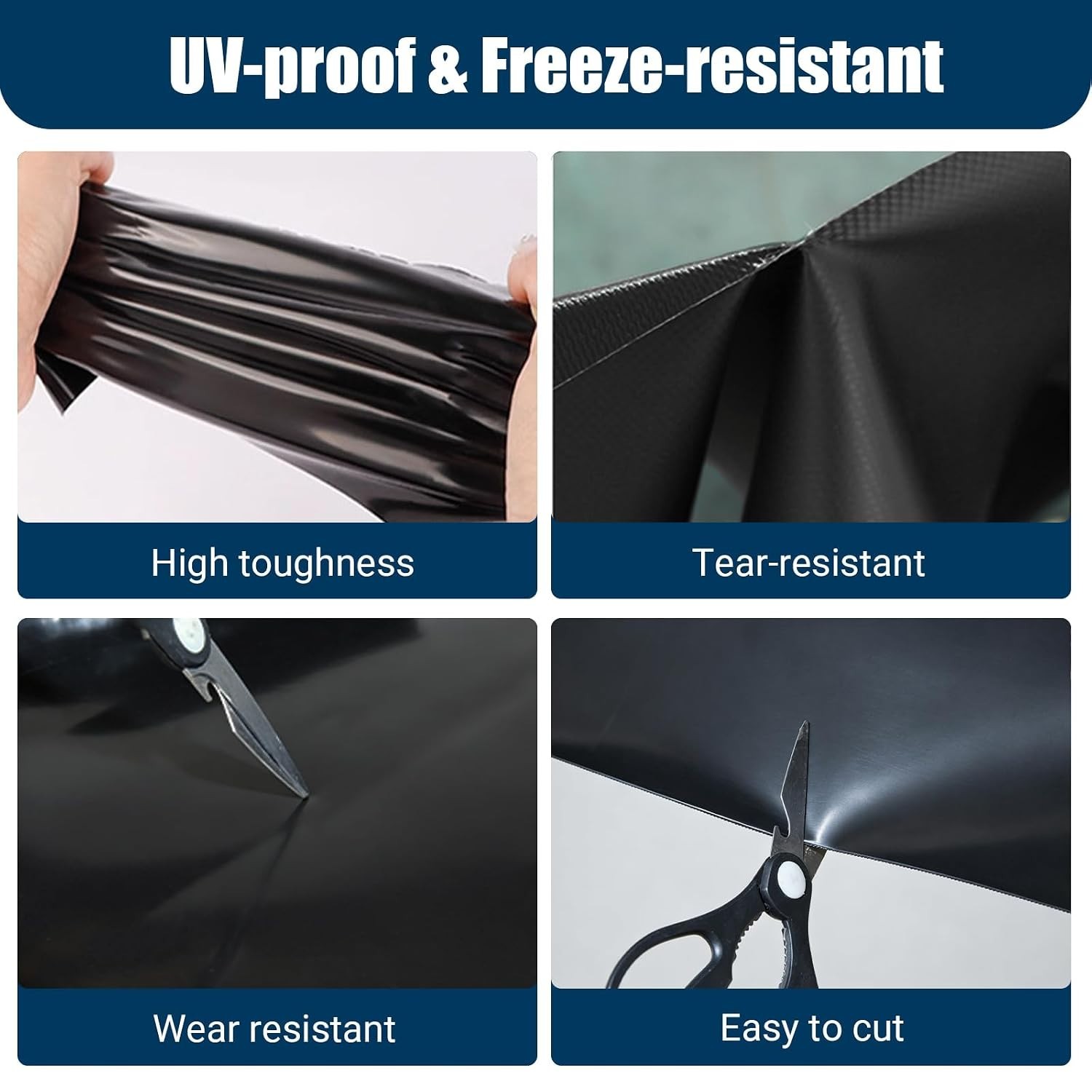 8PCS 16FT Black Under Deck Drainage System HDPE Waterproof Deck Trough Roll USA.