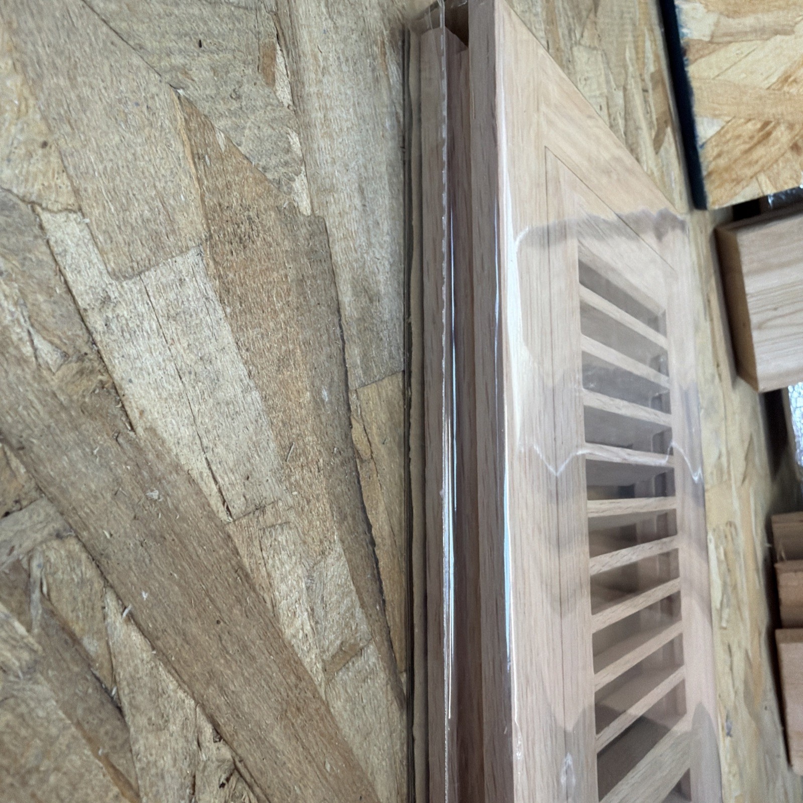 Hampton Bay 4 in. x 12 in. Oak Wood Flush Mount Grilles Unfinished Oak
