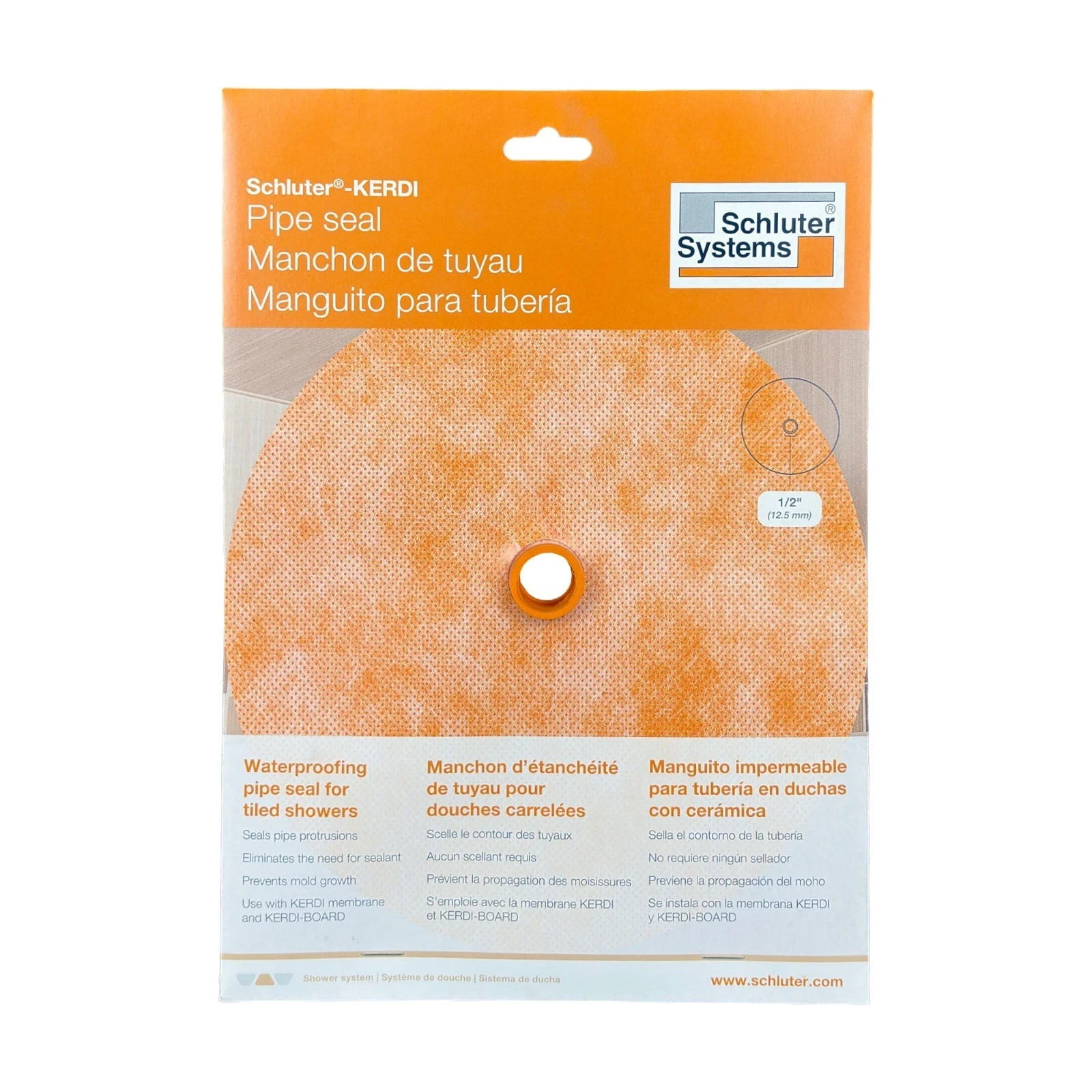 Schluter KERDI-SEAL-PS KMS172/12 Waterproof 1/2″ Pipe Seal Membrane Shower Walls