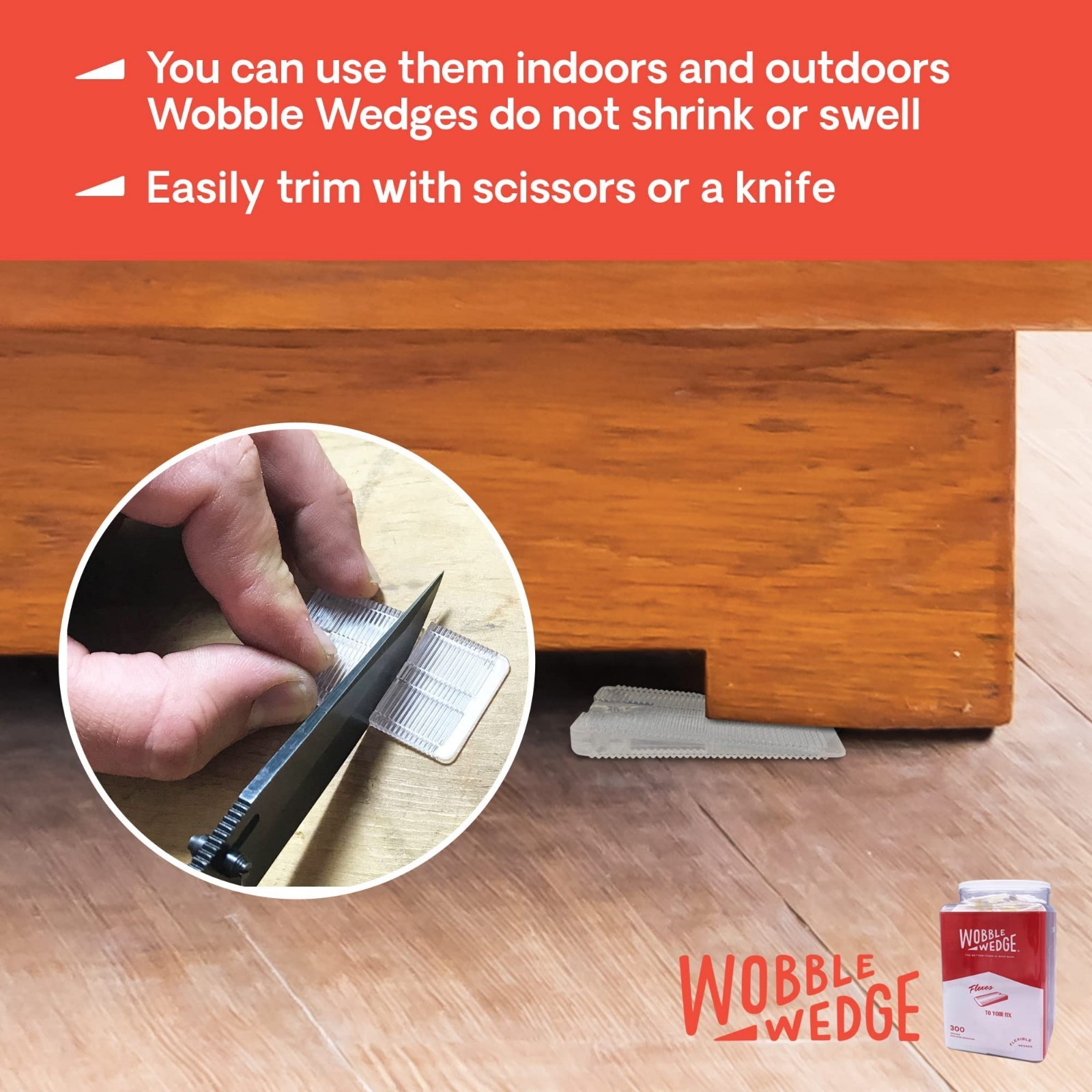 Flexible Plastic Leveling Shims – Home Improvement Furniture & Appliance Wedges
