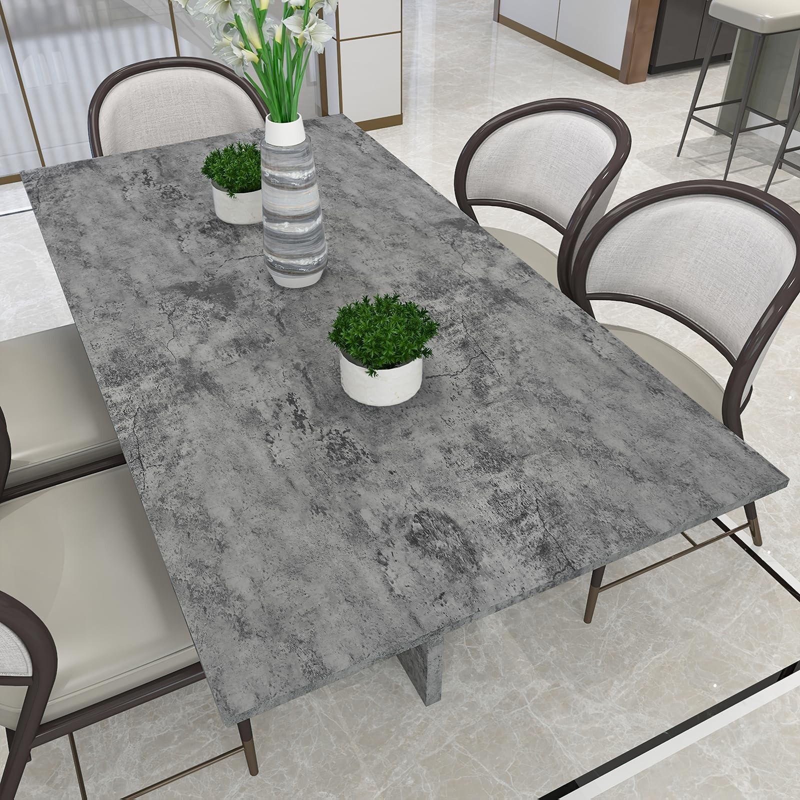 BAYYA Concrete Wallpaper Countertops Contact Paper Grey Cement Wallpaper Peel…