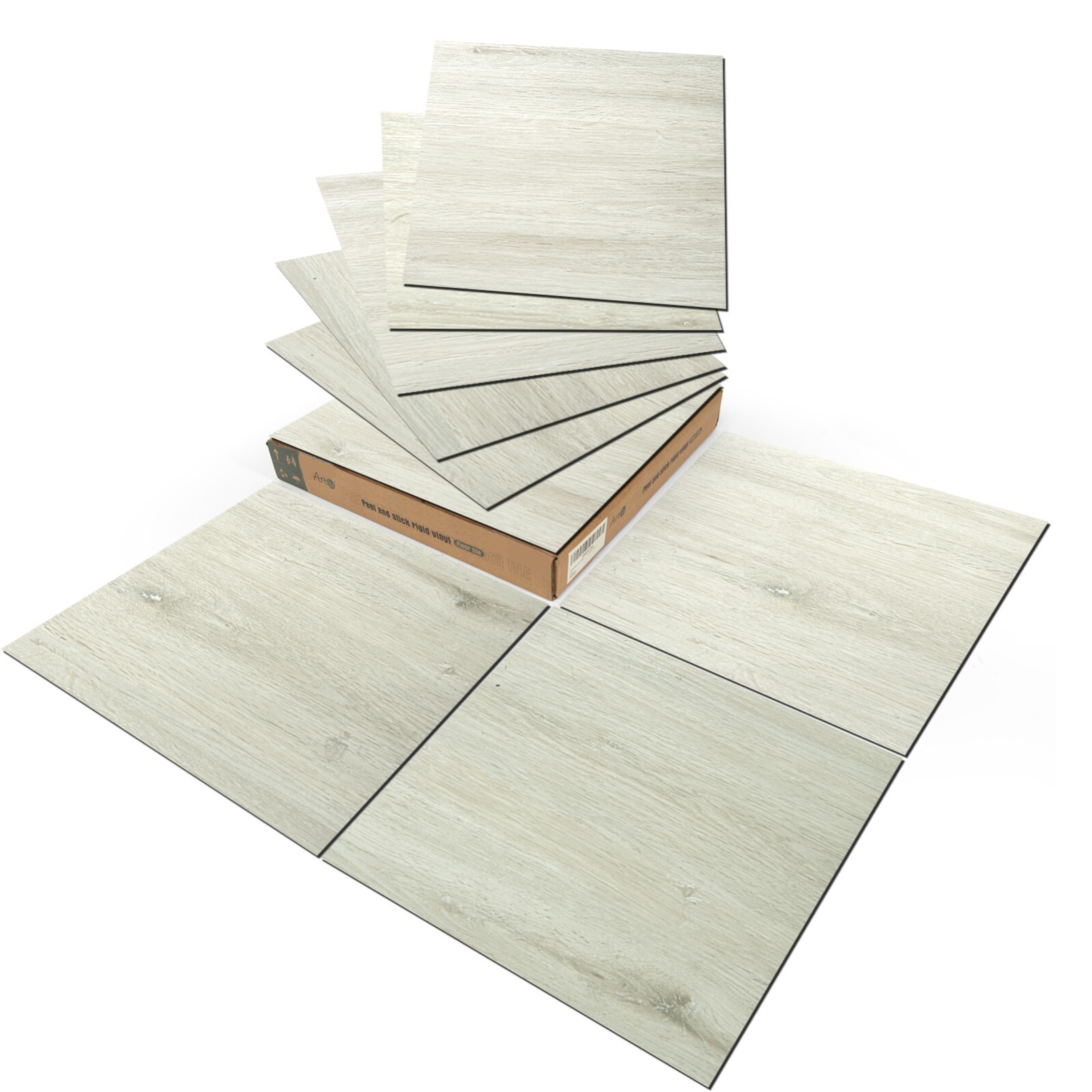 Art3d Peel and Stick Tile Vinyl Floor Tiles 30-Pack 12 x 12 inch Cover 30 Sq. Ft
