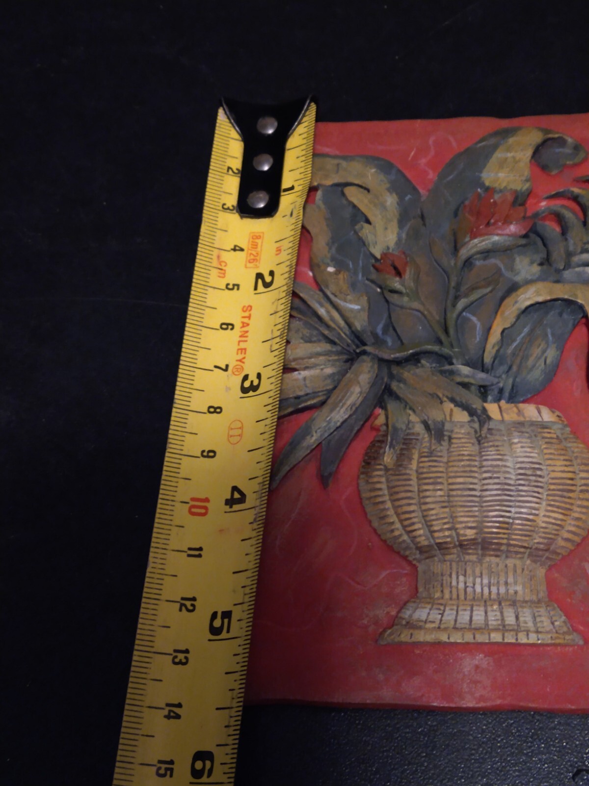 Flowers 4 1/2″ x 5 1/2″ Decorative Ceramic Wall Art Tile Backsplash New 3D