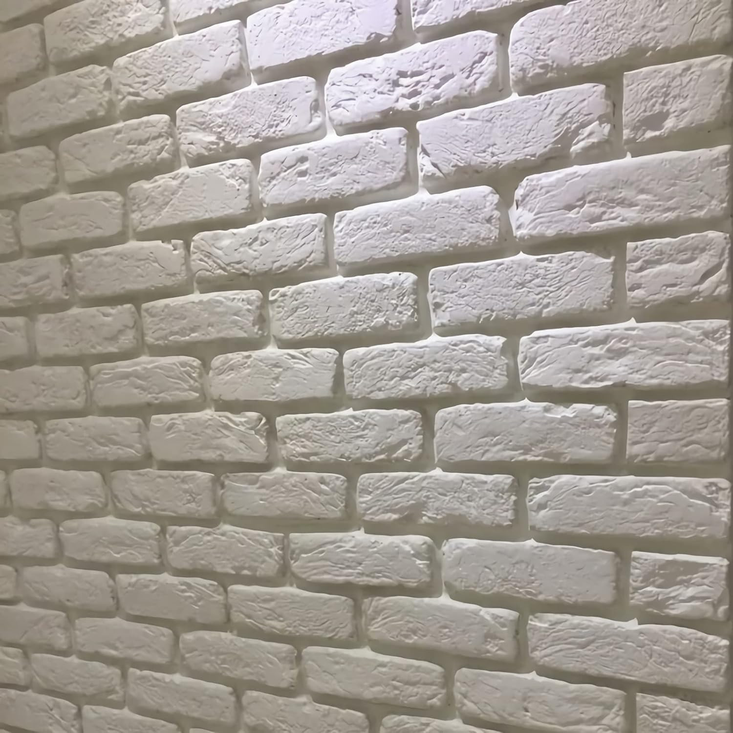 20 Pcs White Faux Brick Veneers for Indoor/Outdoor Wall Decoration