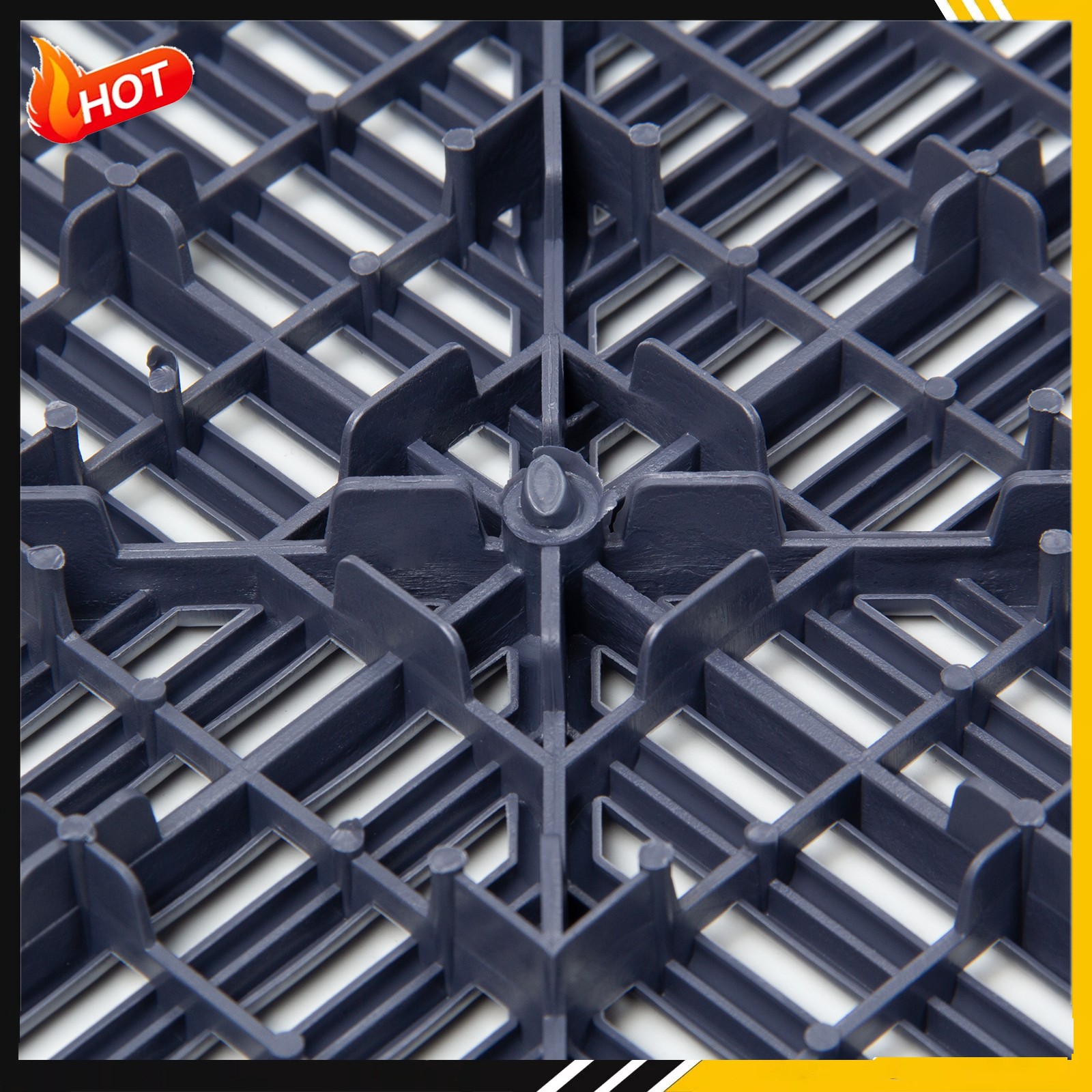 25Pcs Vented Water Drainage Interlocking Garage Floor Tiles 15.75” x 15.75”
