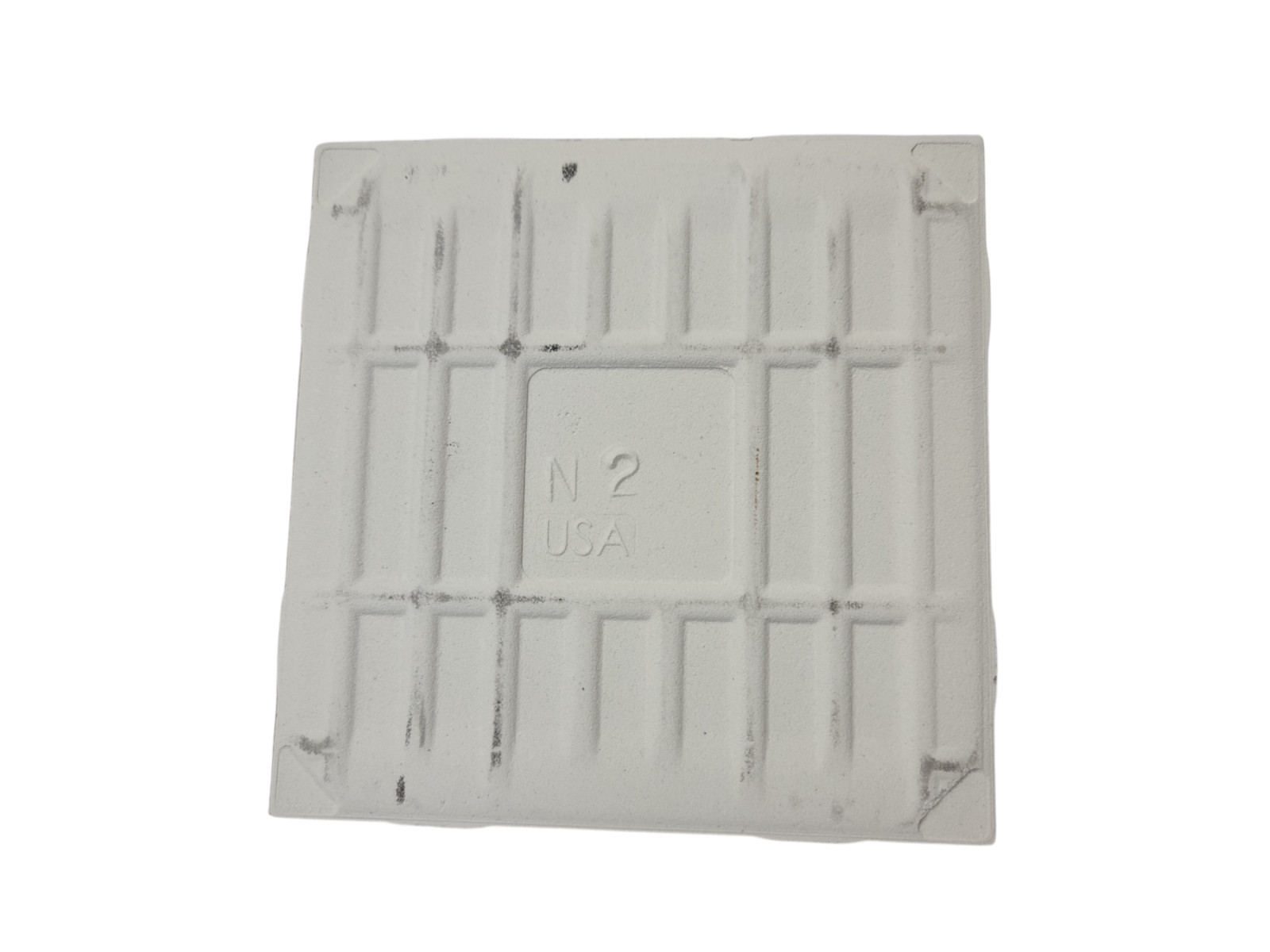 Vintage White Ceramic Tile 4.25 in Daltile Color 0100 Mid Century Modern Retro