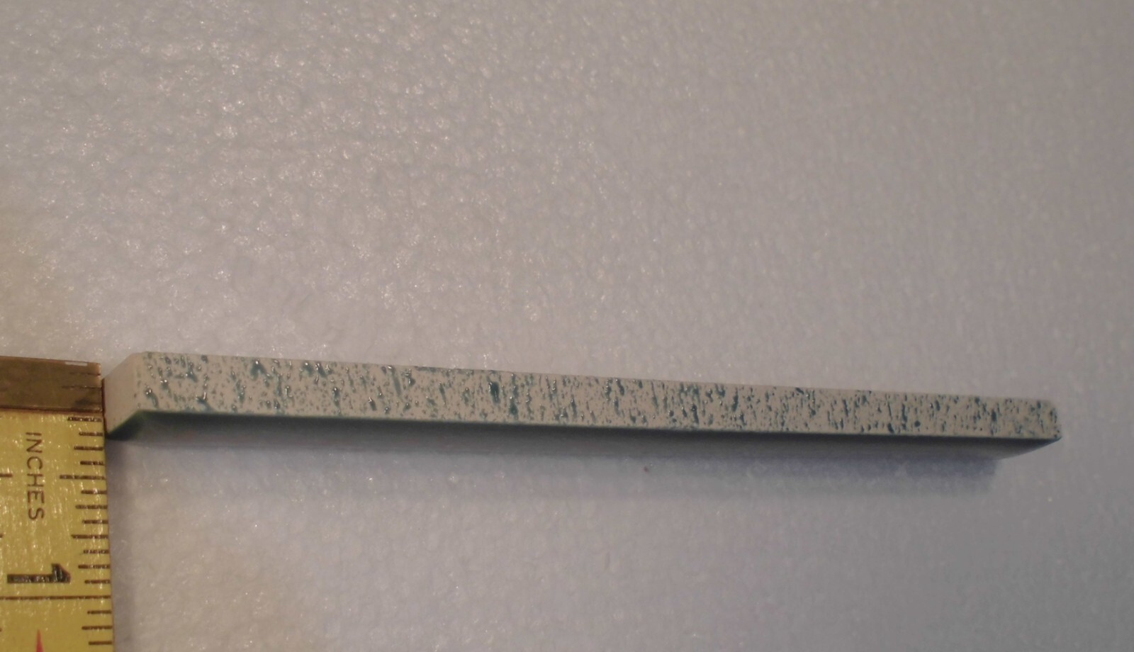 1 pc. Glossy Teal Ceramic Tile: Pencil – Liner – Sizzle: 1/2″ X 6″ by A.O. Green