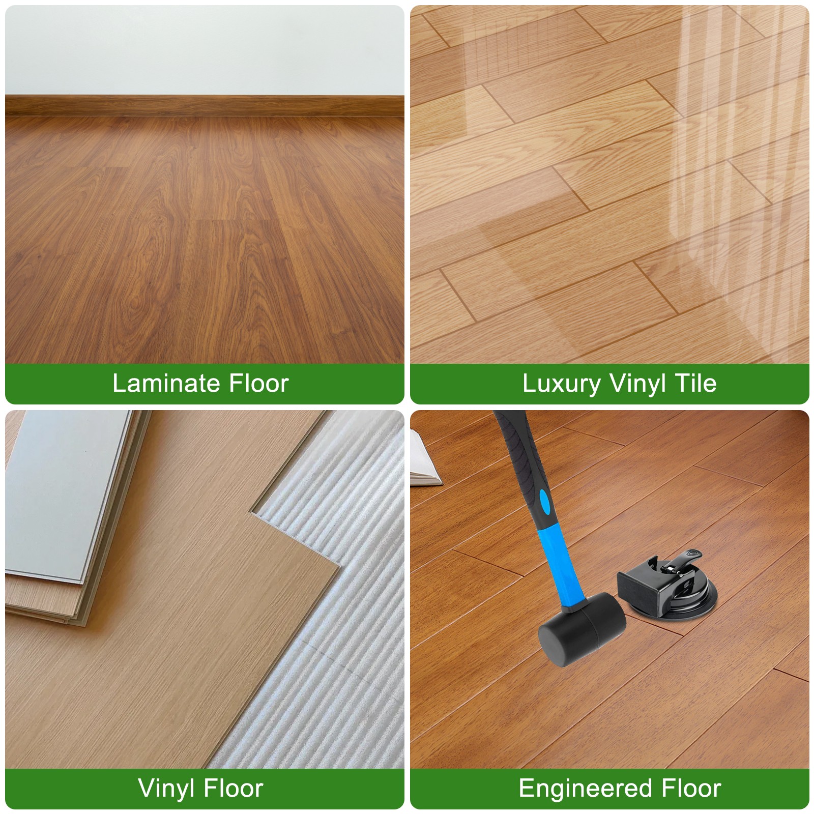 Floor Gap Fixer Tool with Suction Cup for Hardwood-Laminate and Vinyl Flooring
