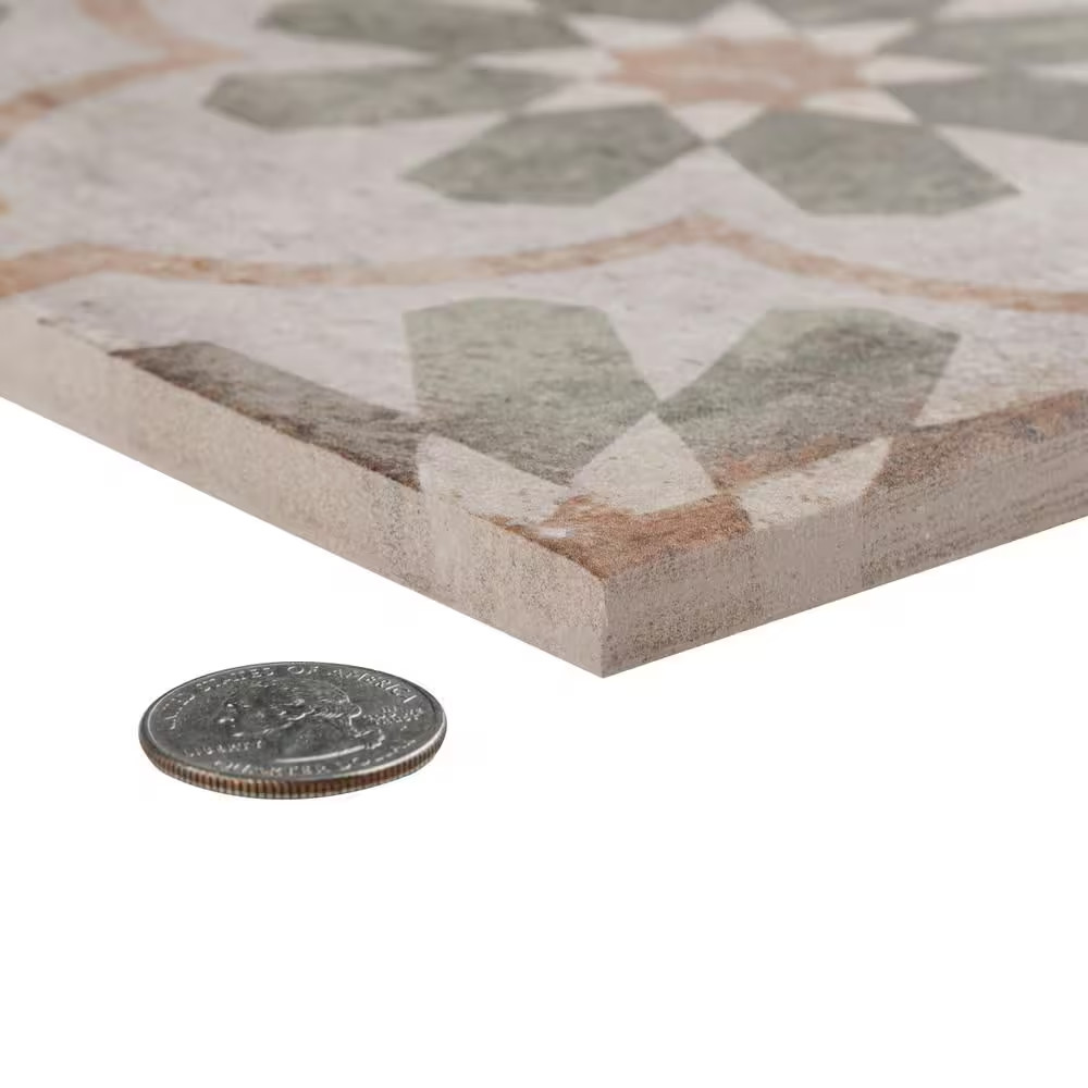 D’Anticatto Decor Florence 8-3/4 In. X 8-3/4 In. Porcelain Floor and Wall Tile (