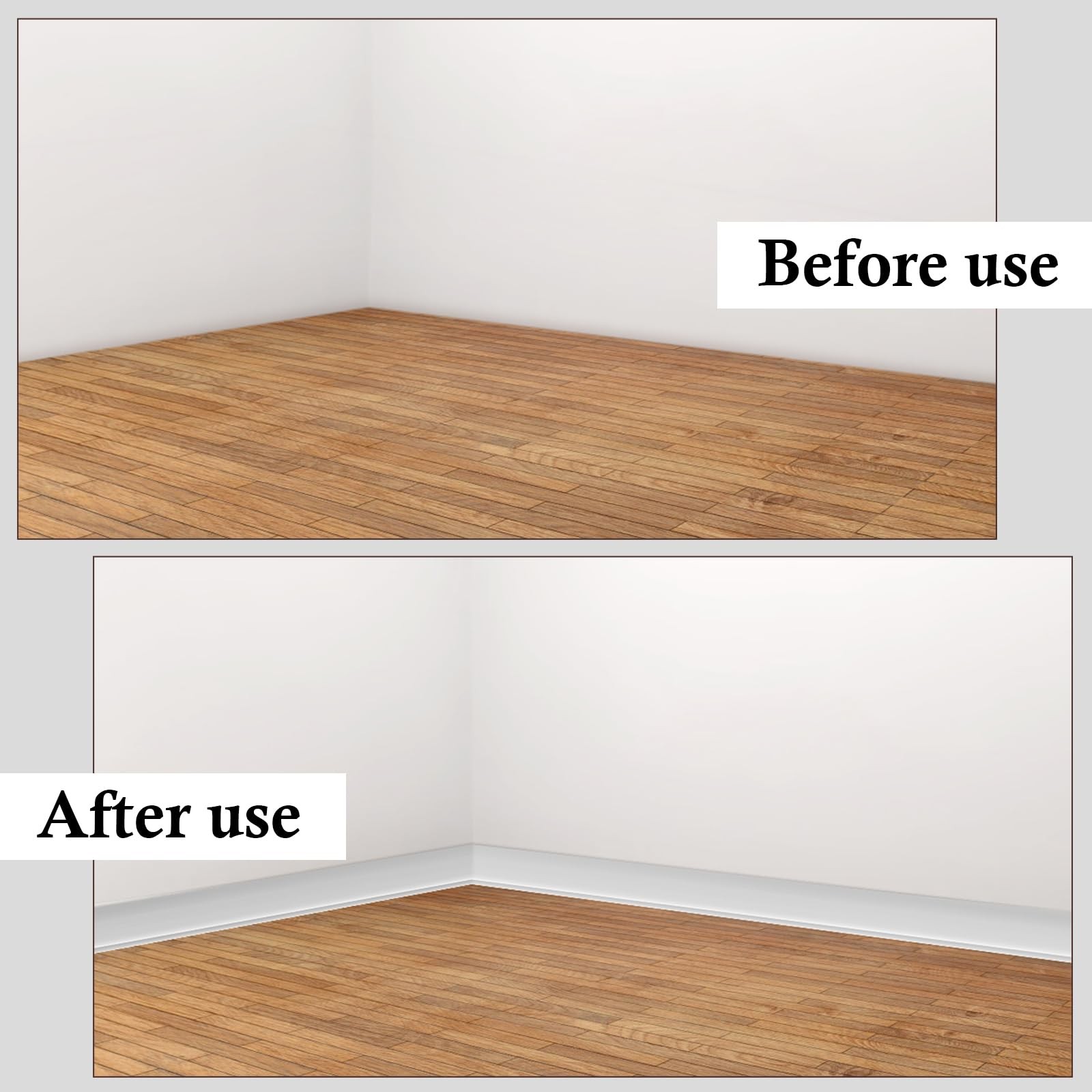 POPAKAN Flexible Baseboard Molding Trim 4 x 15 ft, 20ft 40ft 50ft 60ft 100ft …
