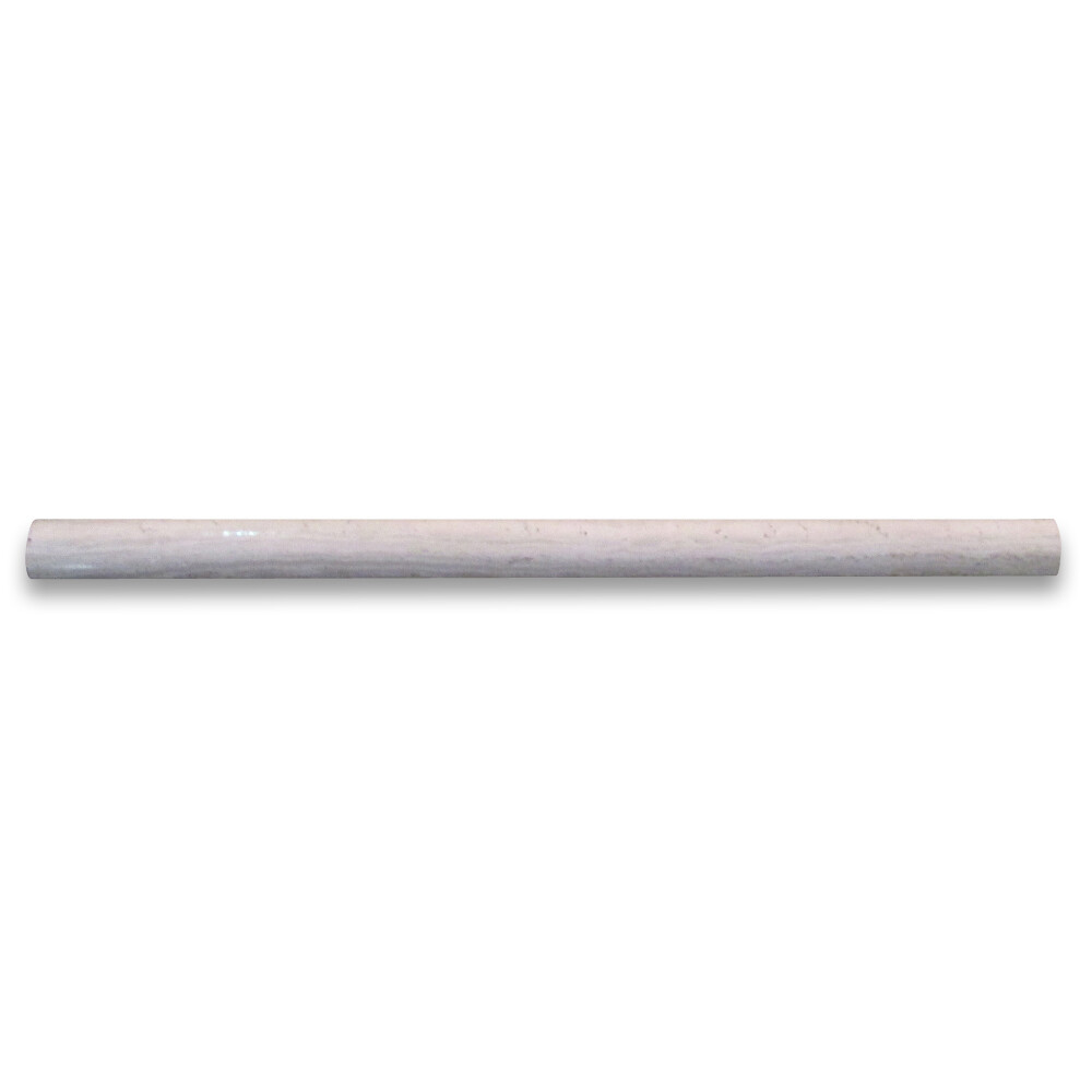 W18P Athens Silver Cream Wood Beige Marble Pencil Liner Trim 3/4×12 Polish