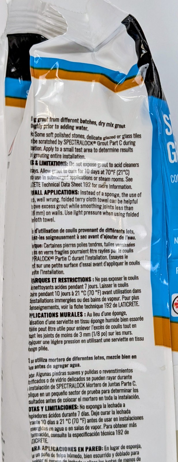 Laticrete Spectralock Grout Part C Powder 94 Walnut Color Full Unit 2 lbs