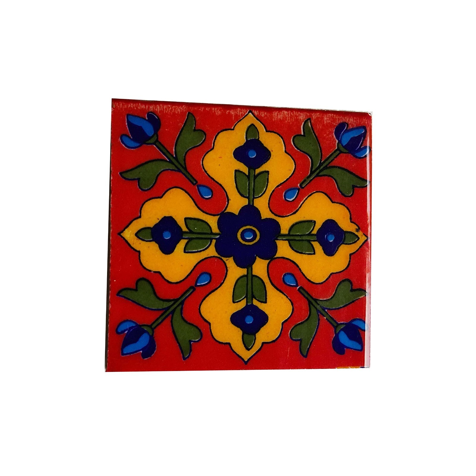 Decorative Interior Exterior Flooring Wall Ceramic 3 x 3 in Tiles Set of 10 Pcs.