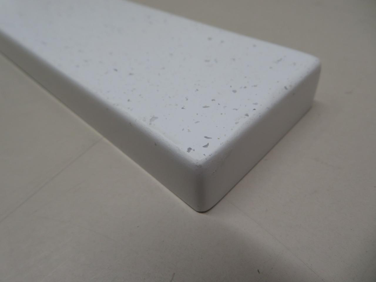 17.875 in. W Solid Surface Resin Vanity Sidesplash in Arctic White