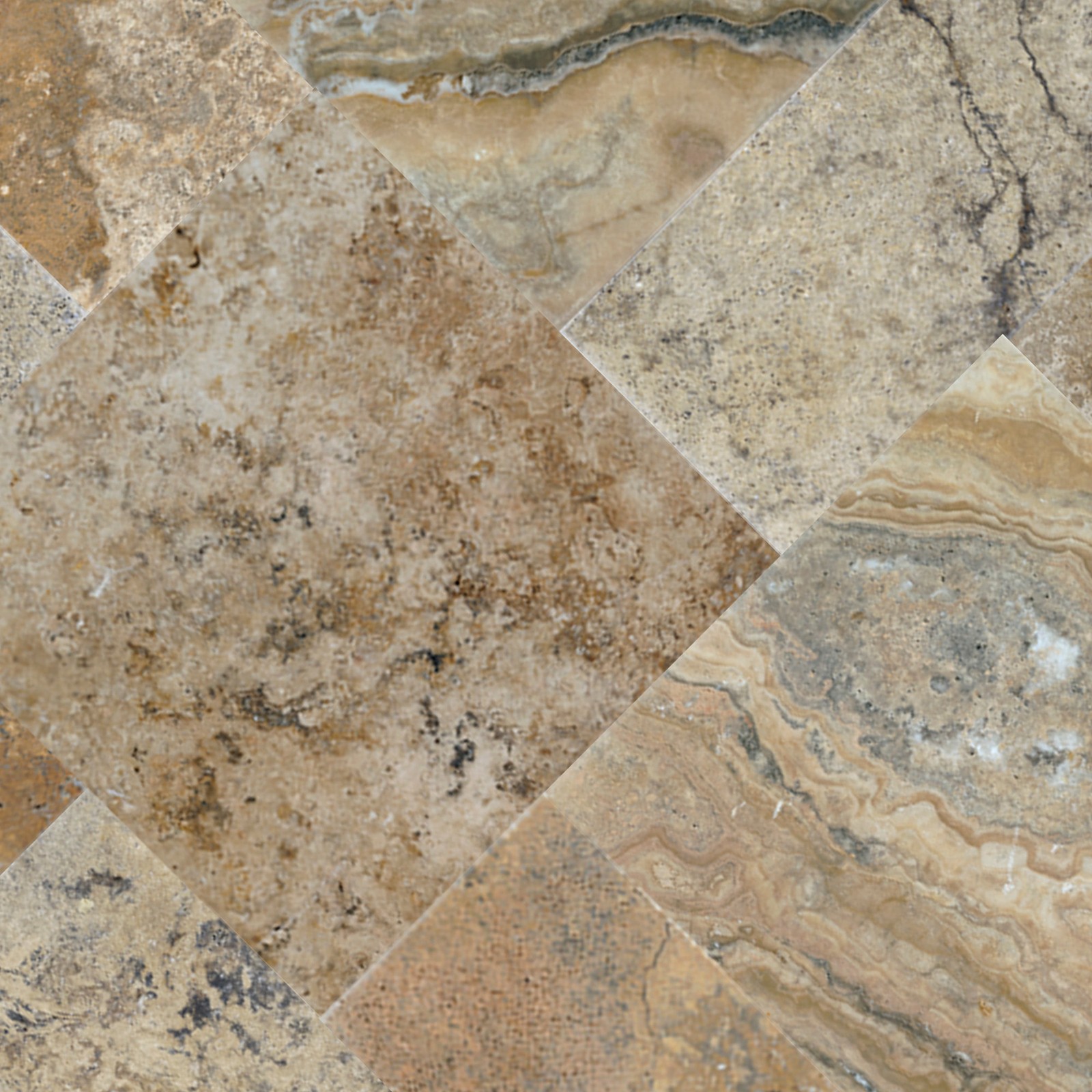 Ackland AKLTPMAR10KT-PL Marzana Exterior Paver Tile – Tumbled – Off White