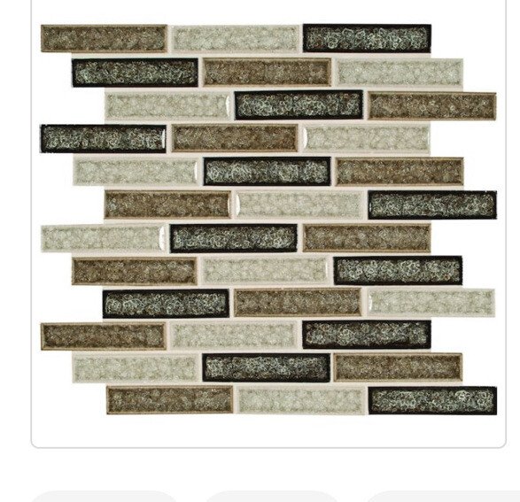 9X (sheets)12”x12”x8mm Glossy Glass Floor And Wall Tile (1sqft)EA