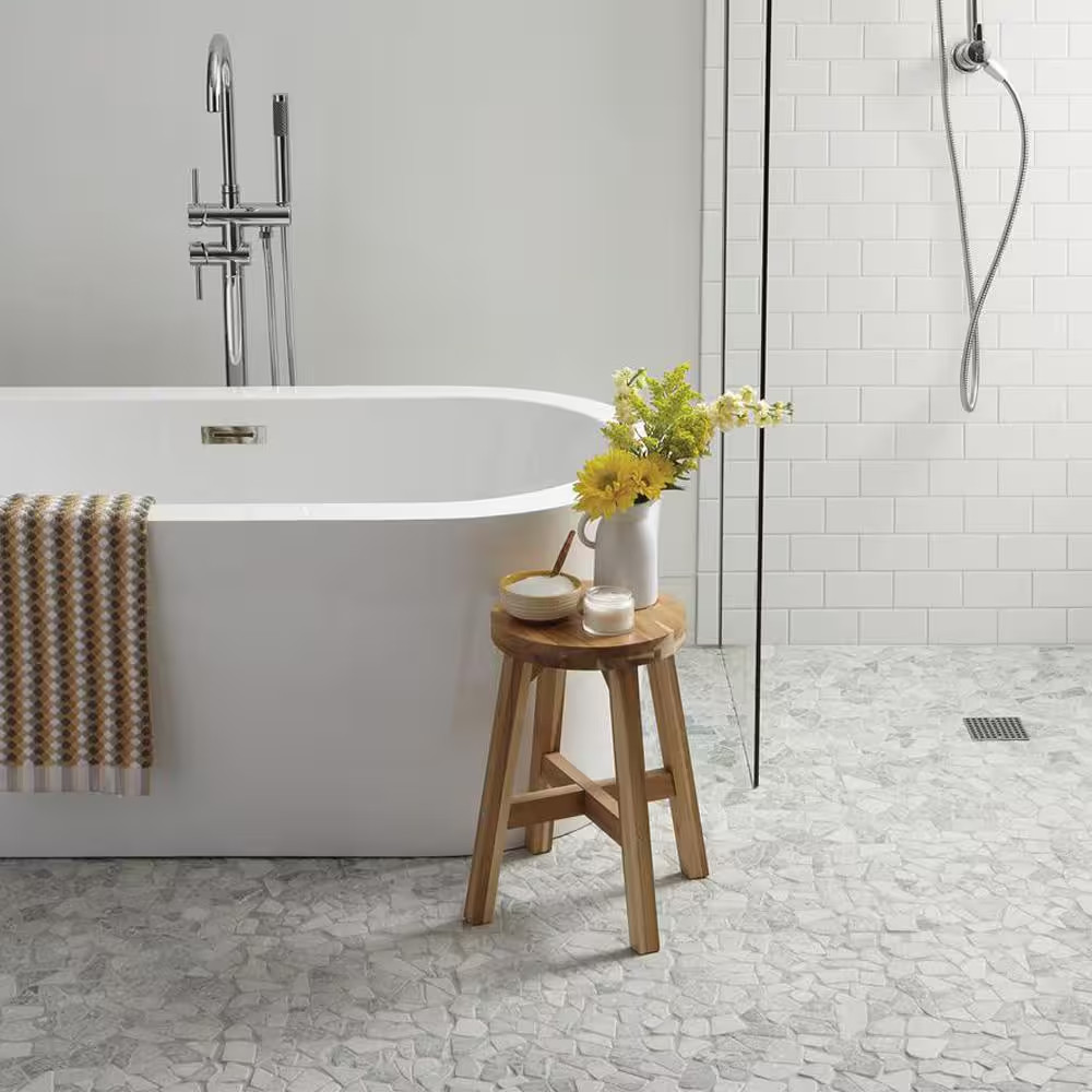 Restore Bright White 2 In. X 6 In. Ceramic Bullnose Trim Tile (2.4 Sq. Ft./Case)