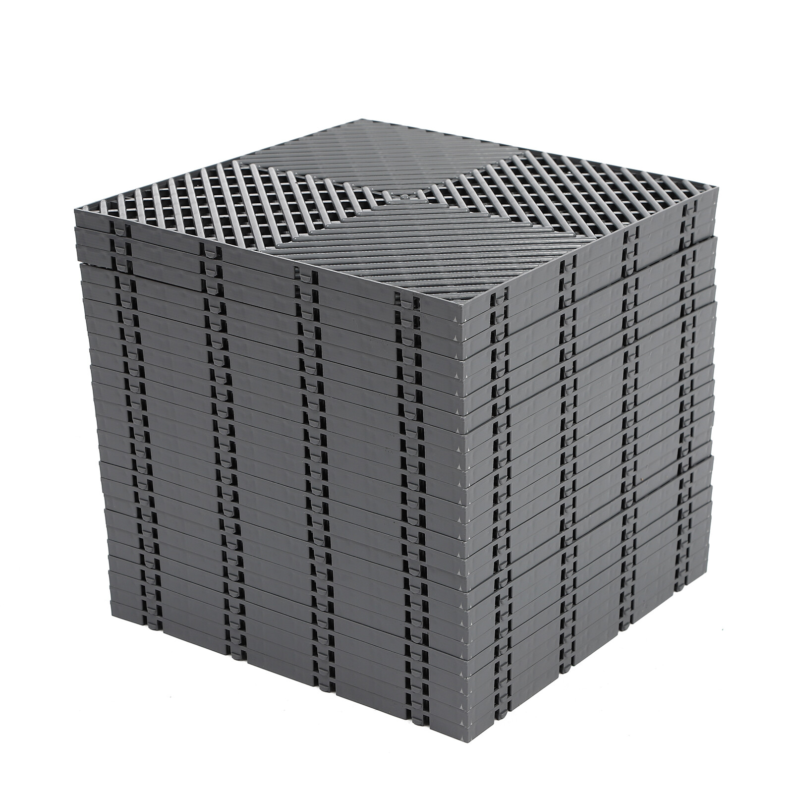 Interlocking Garage Floor Tiles 25 PCS Deck Tile PP Drainage Tiles 12x12x0.5 In