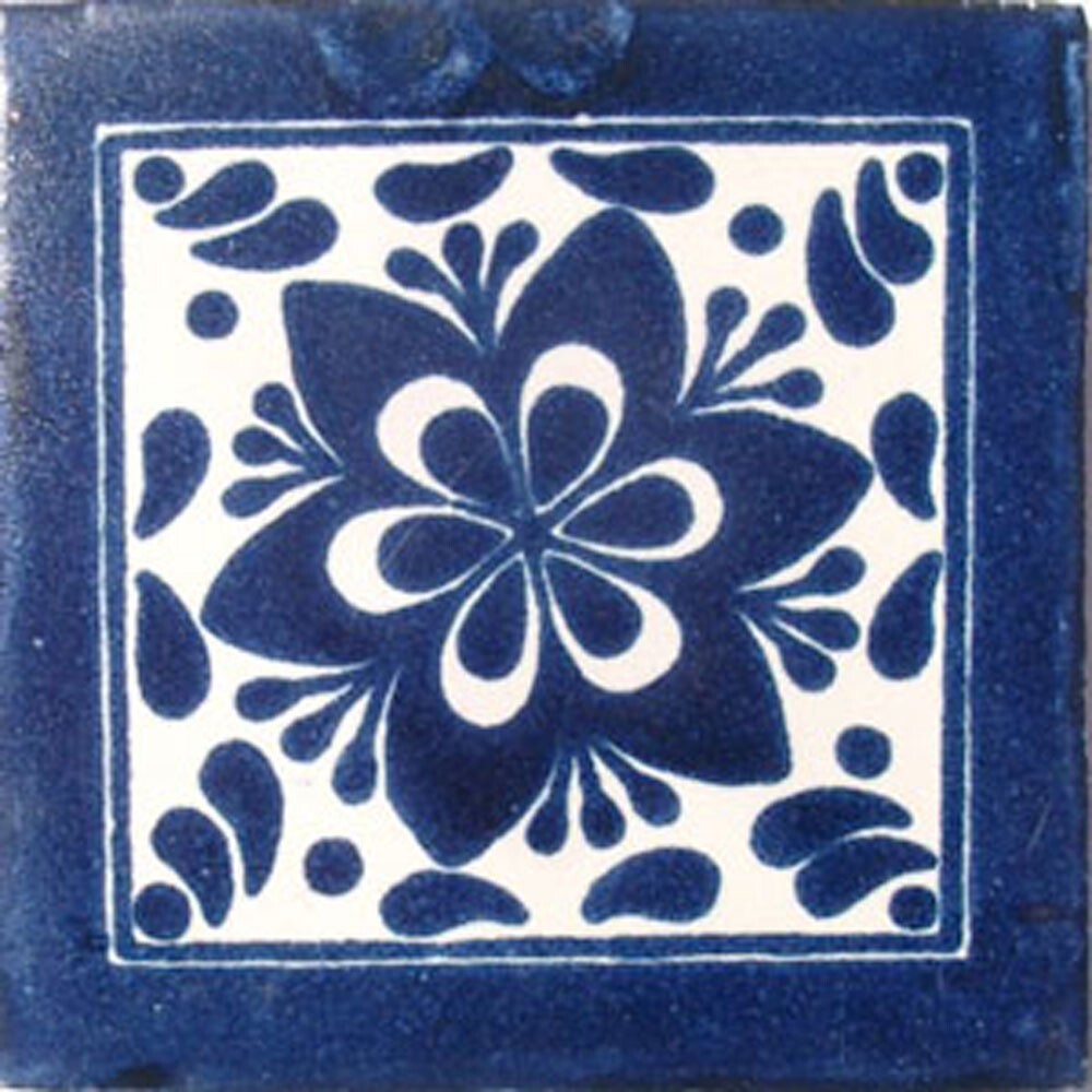 C#009) MEXICAN TILES CERAMIC HAND MADE SPANISH INFLUENCE TALAVERA MOSAIC ART